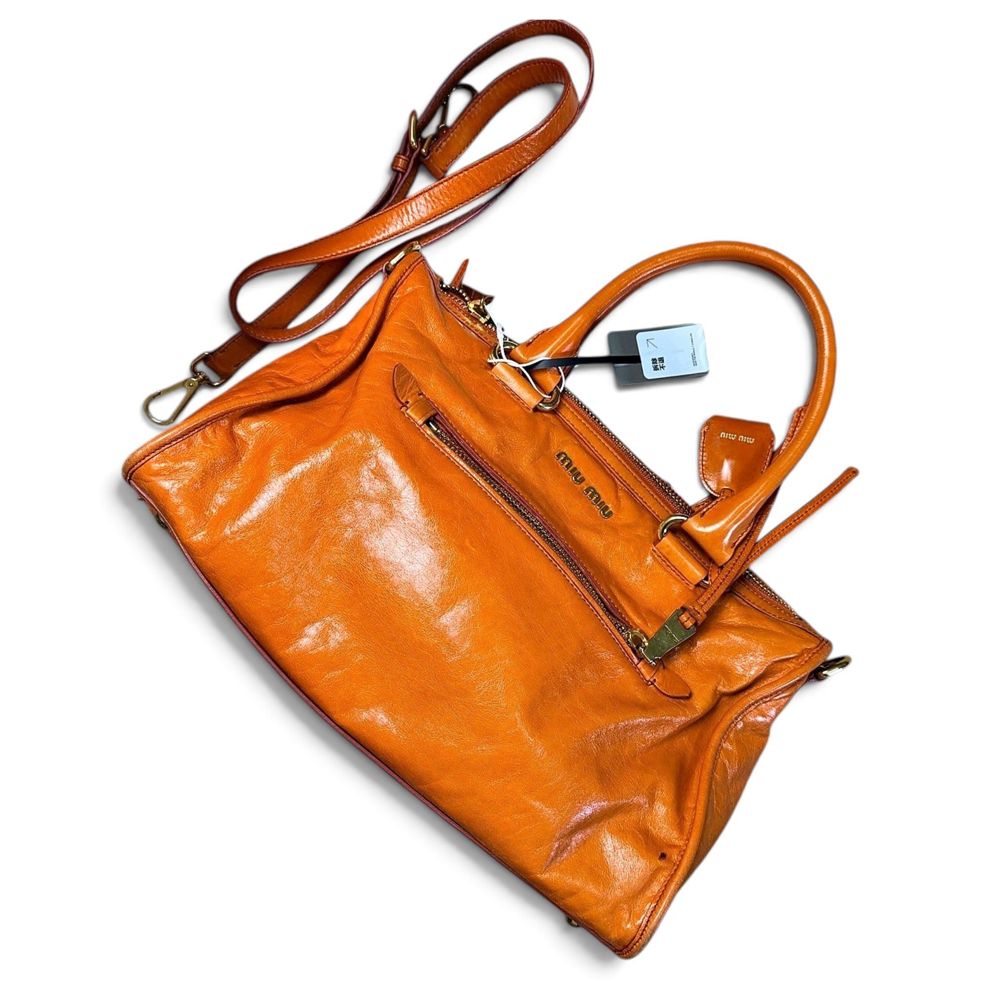 Bow bag leather handbag