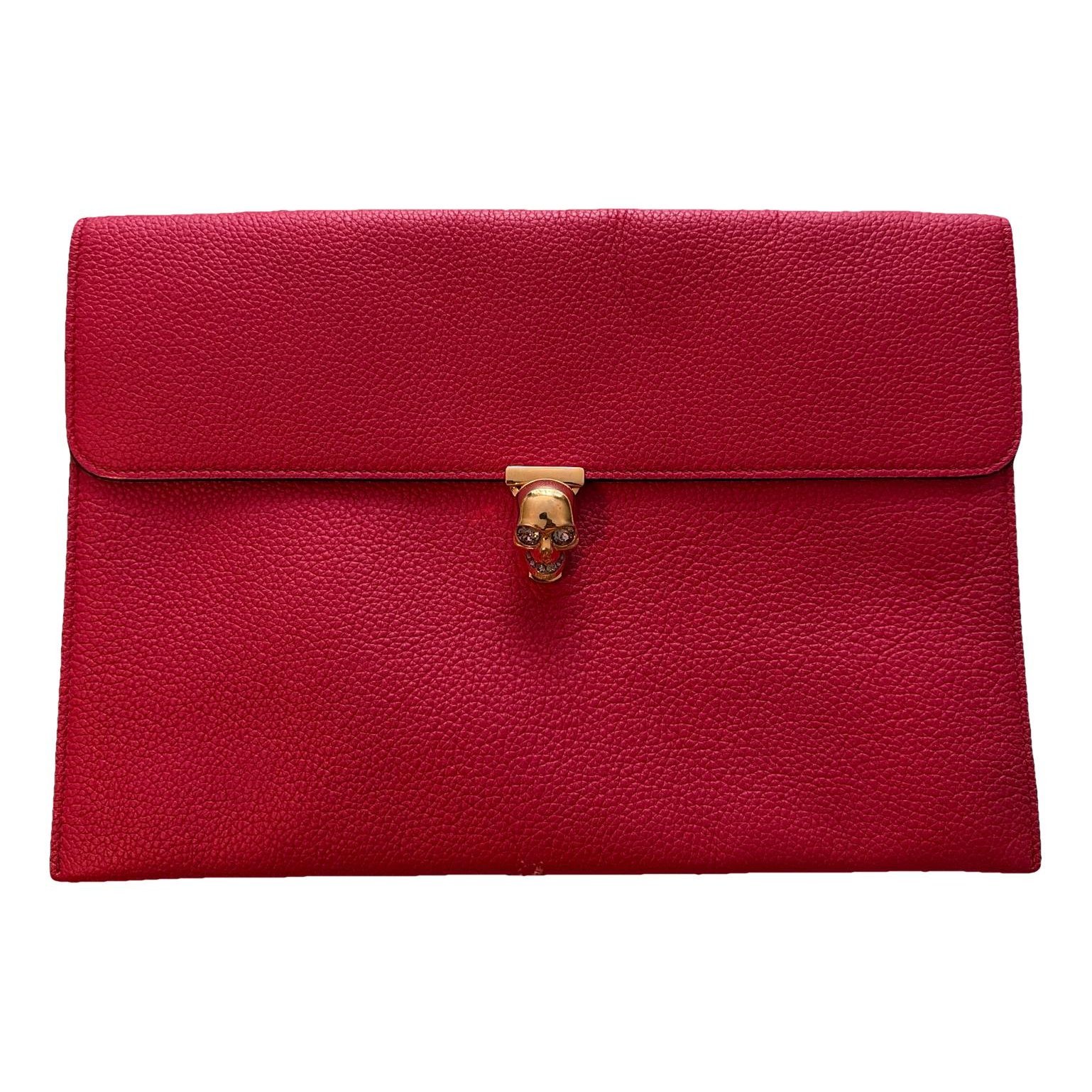 Leather clutch bag