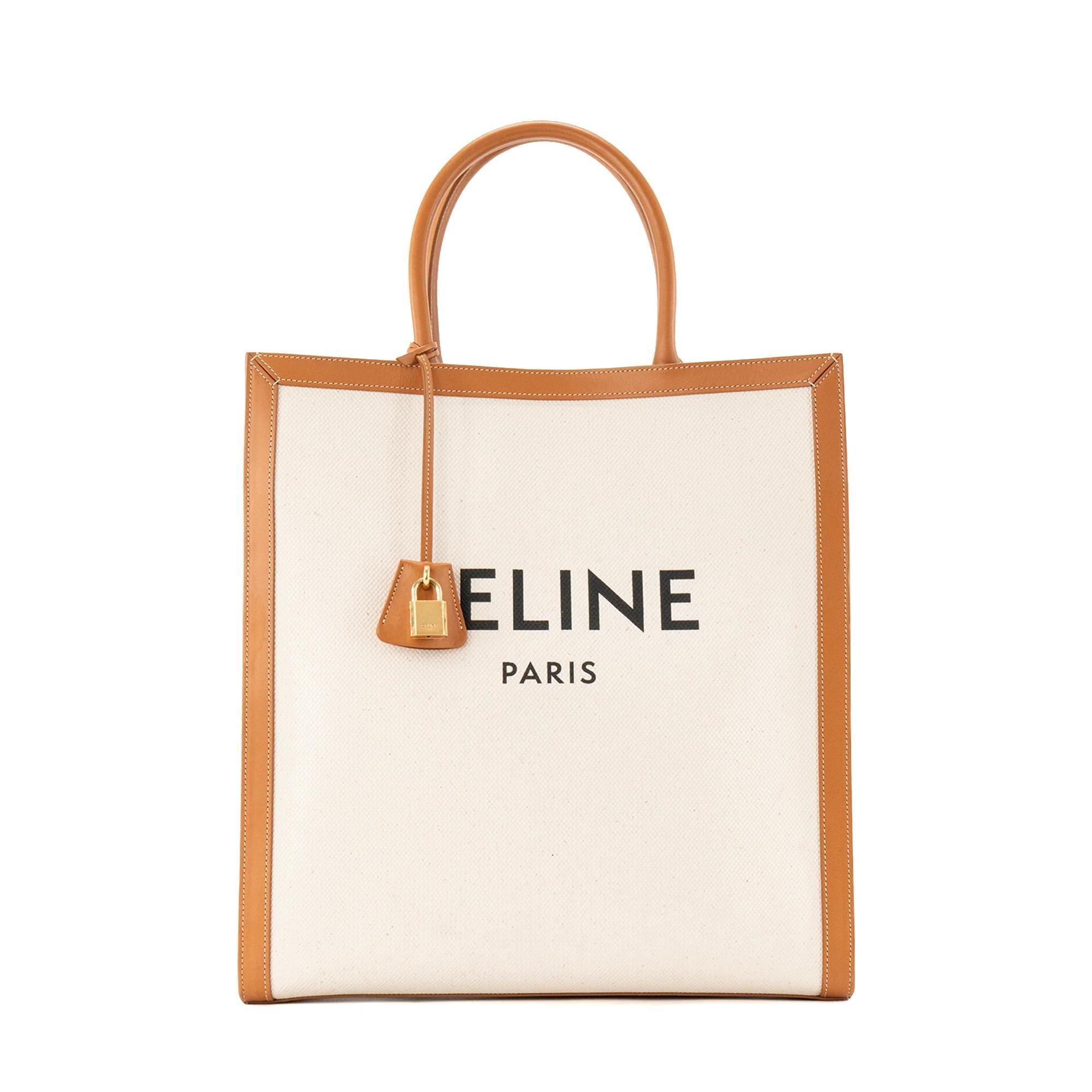 Cabas Vertical leather tote