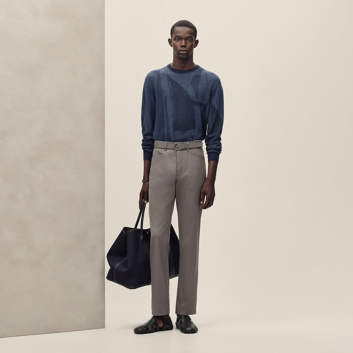 Gris Éléphant Straight Cut Jeans