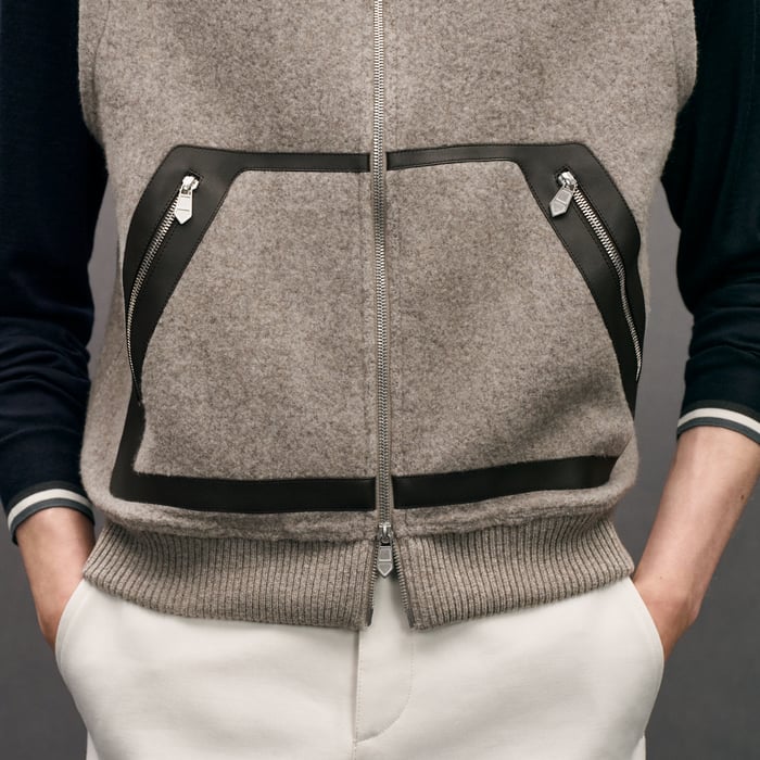 Vigoureux Vest With Leather Details