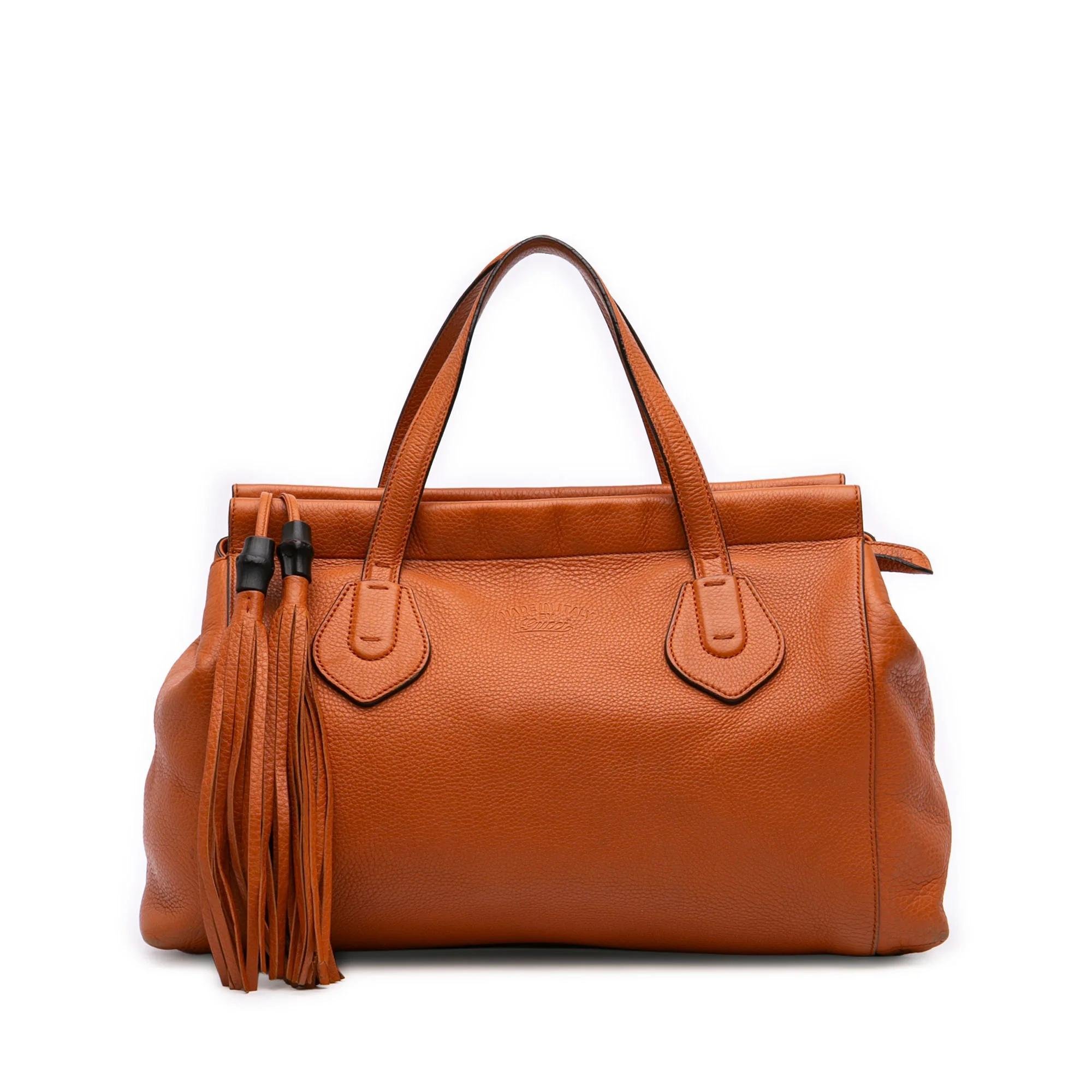 Bamboo leather handbag