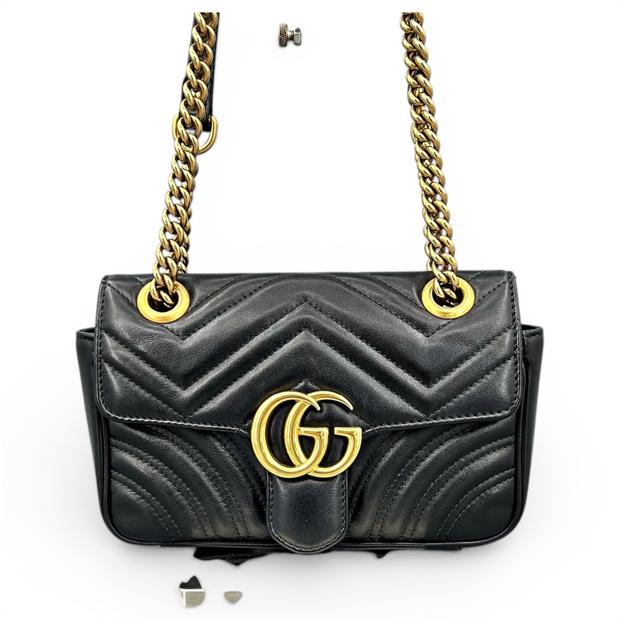 GG Marmont Flap leather crossbody bag