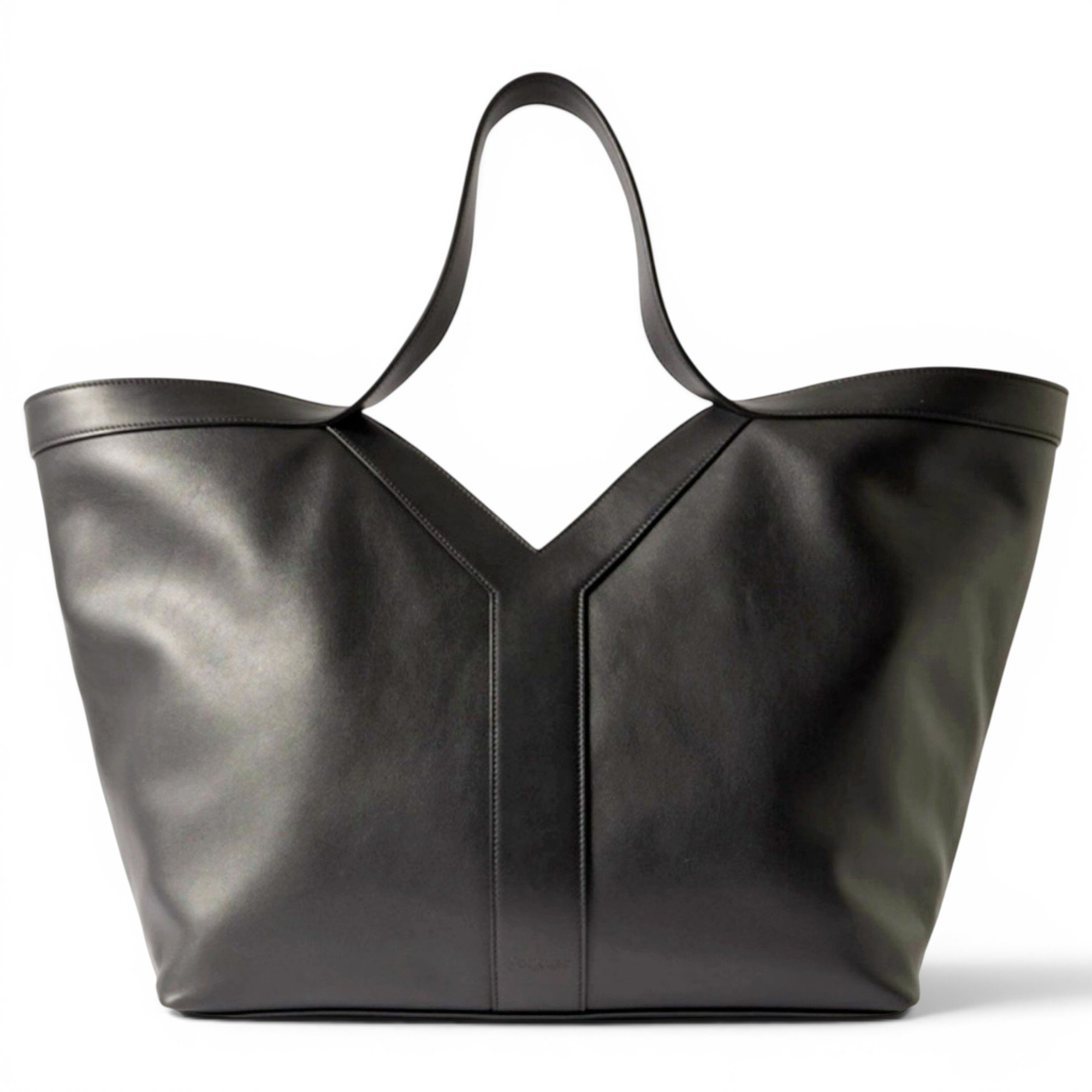 Y leather tote