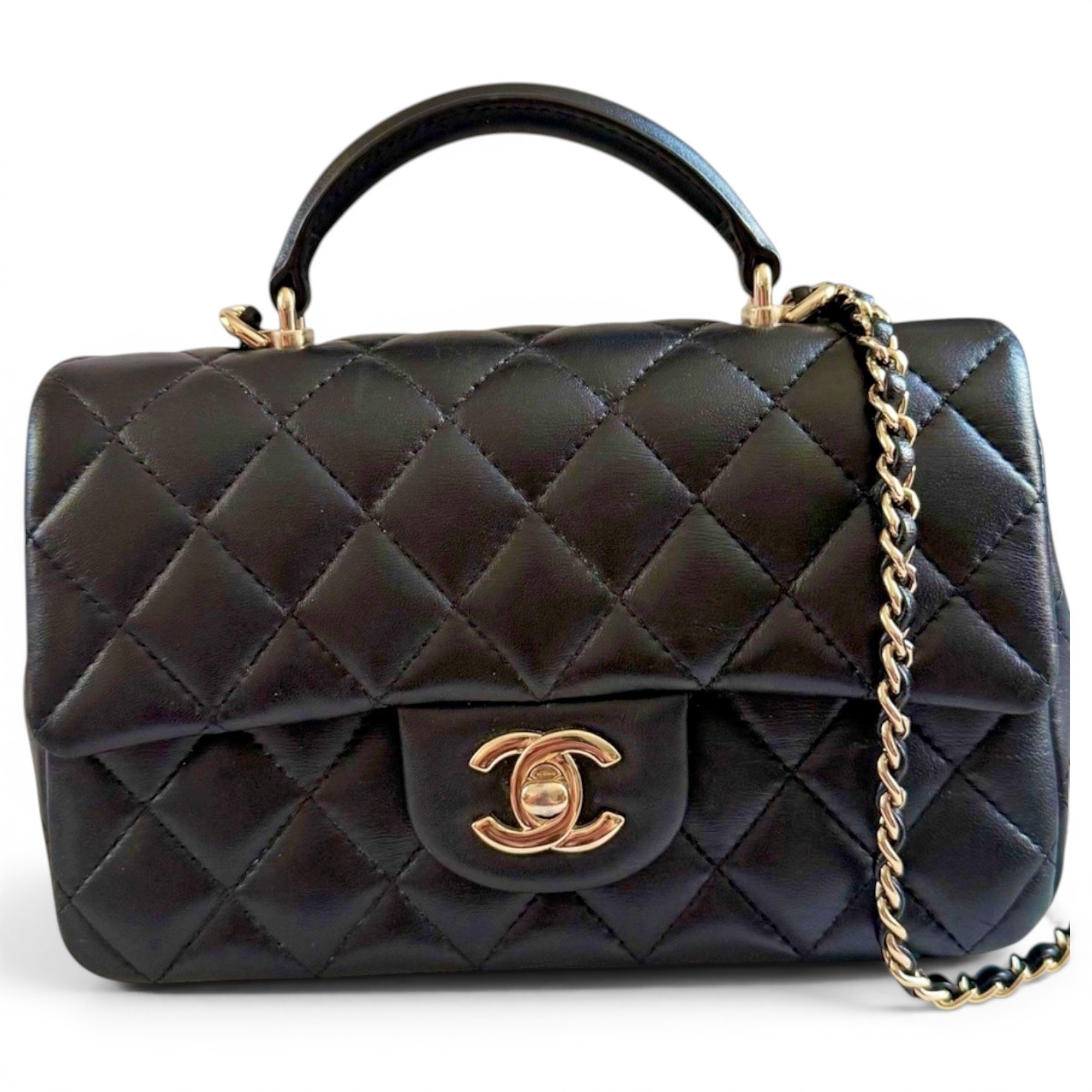 Chanel Timeless Classique Top Handle leather handbag