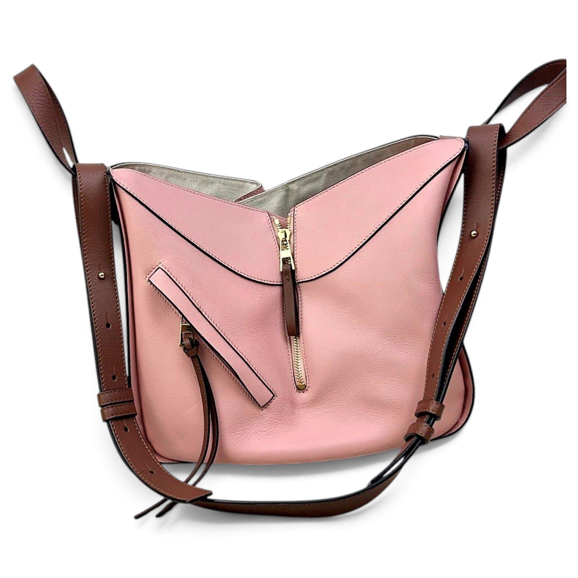 Hammock leather handbag