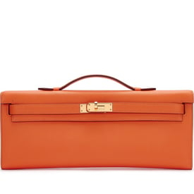 Hermes Orange H Swift Kelly Cut Gold Hardware, 2016