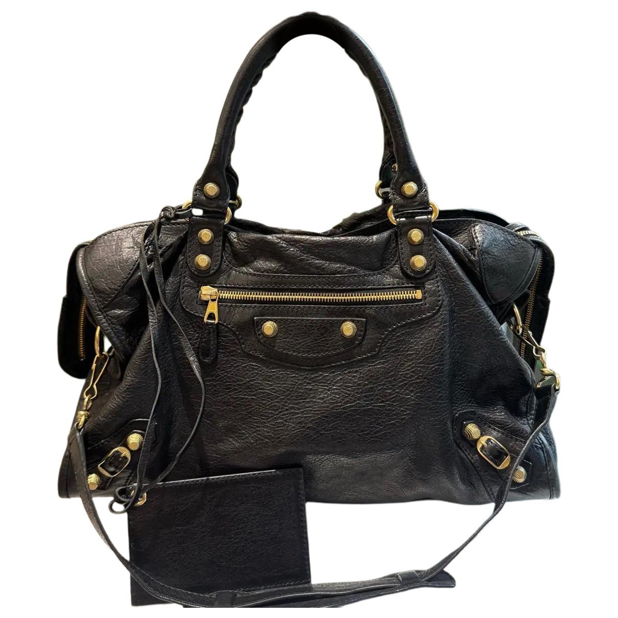 City leather handbag