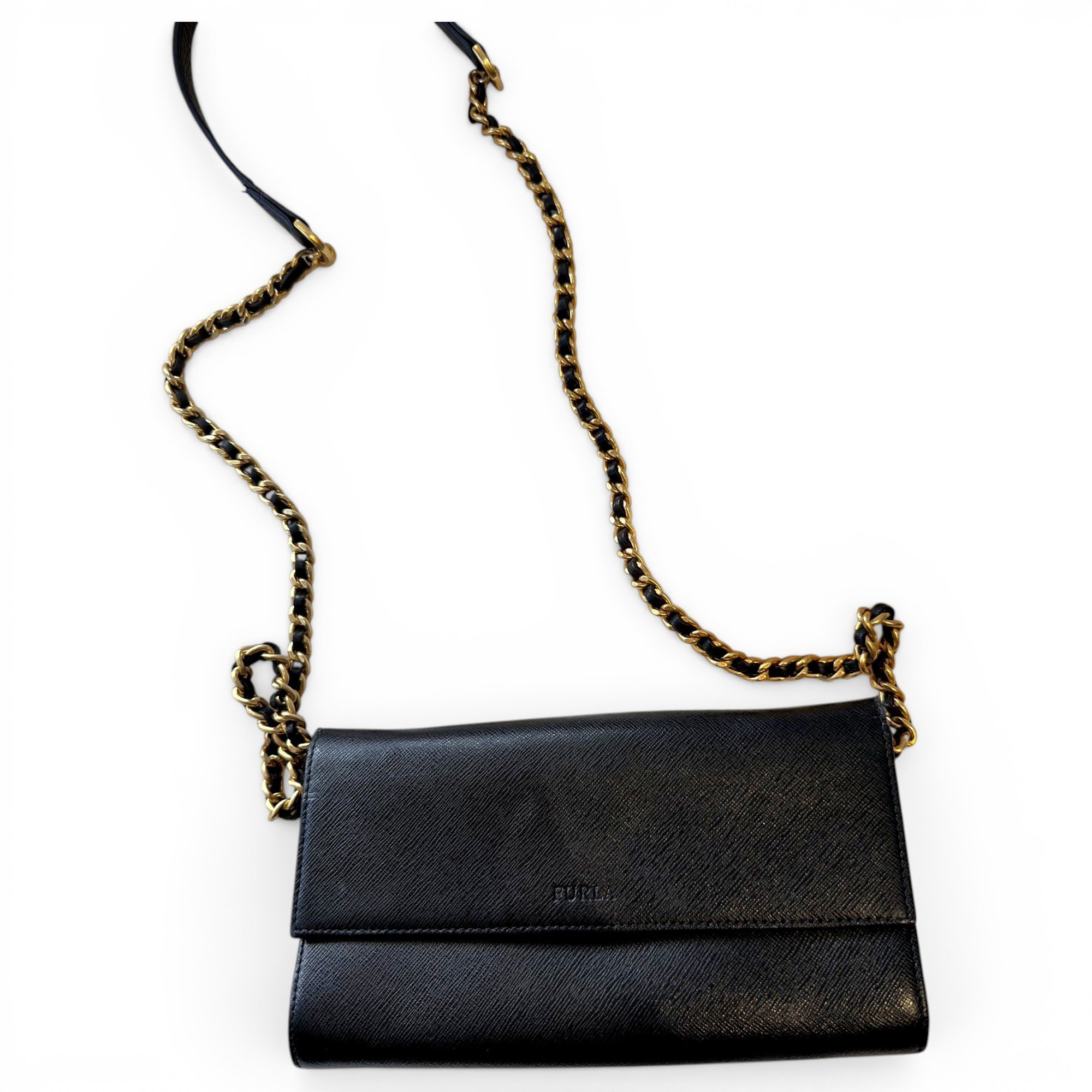 Leather clutch bag