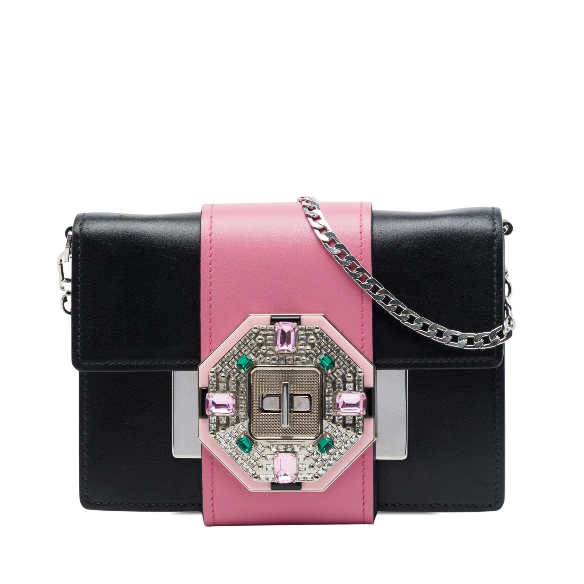 Ribbon pony-style calfskin handbag