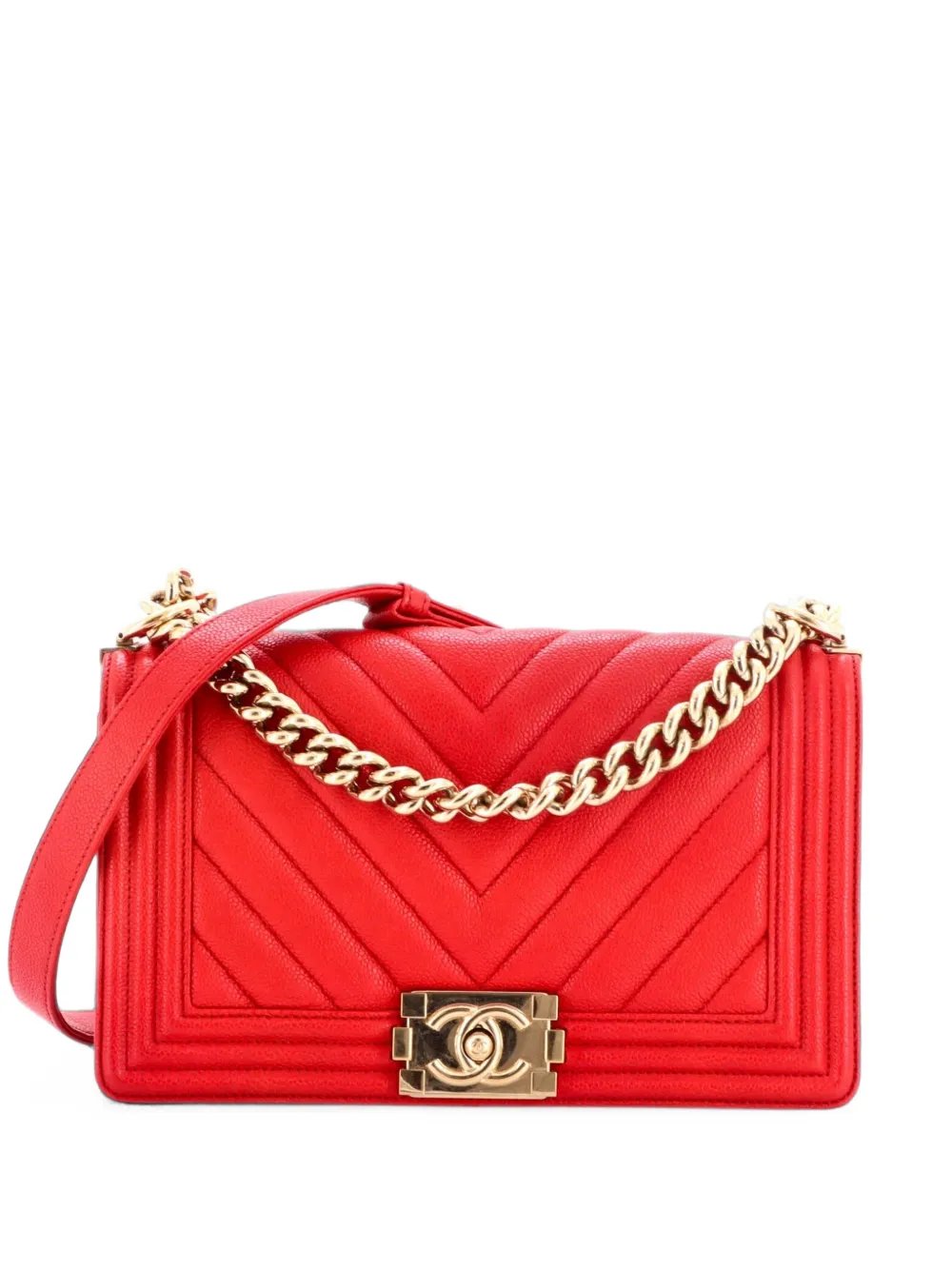 Boy Flap Bag Chevron Caviar Old Medium shoulder bag