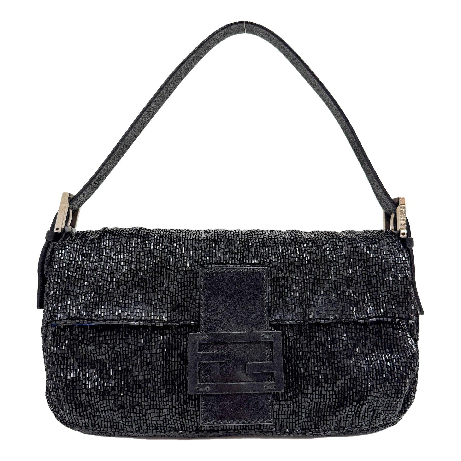 Baguette glitter handbag