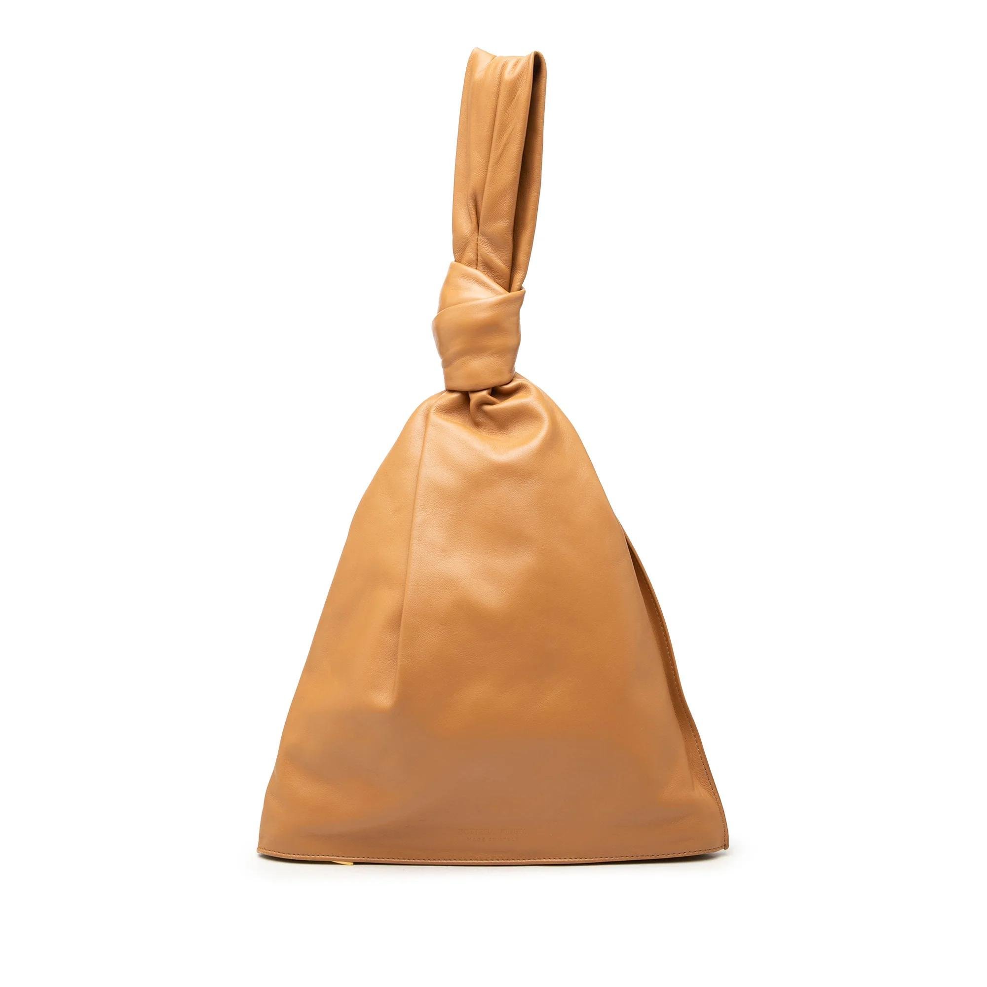 Twist leather handbag