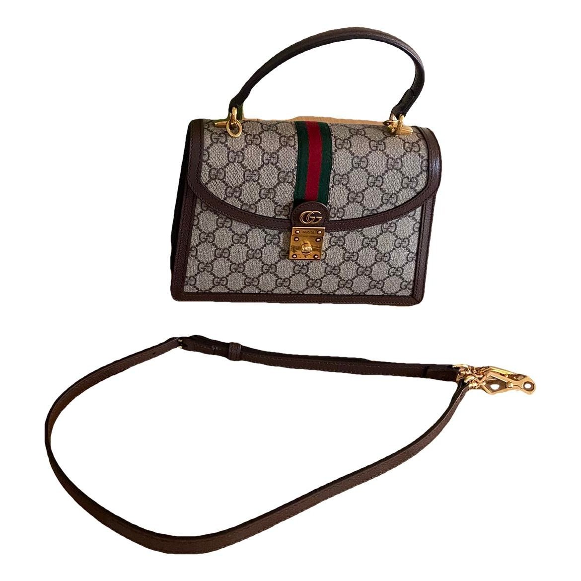 Ophidia Flap Top Handle leather handbag