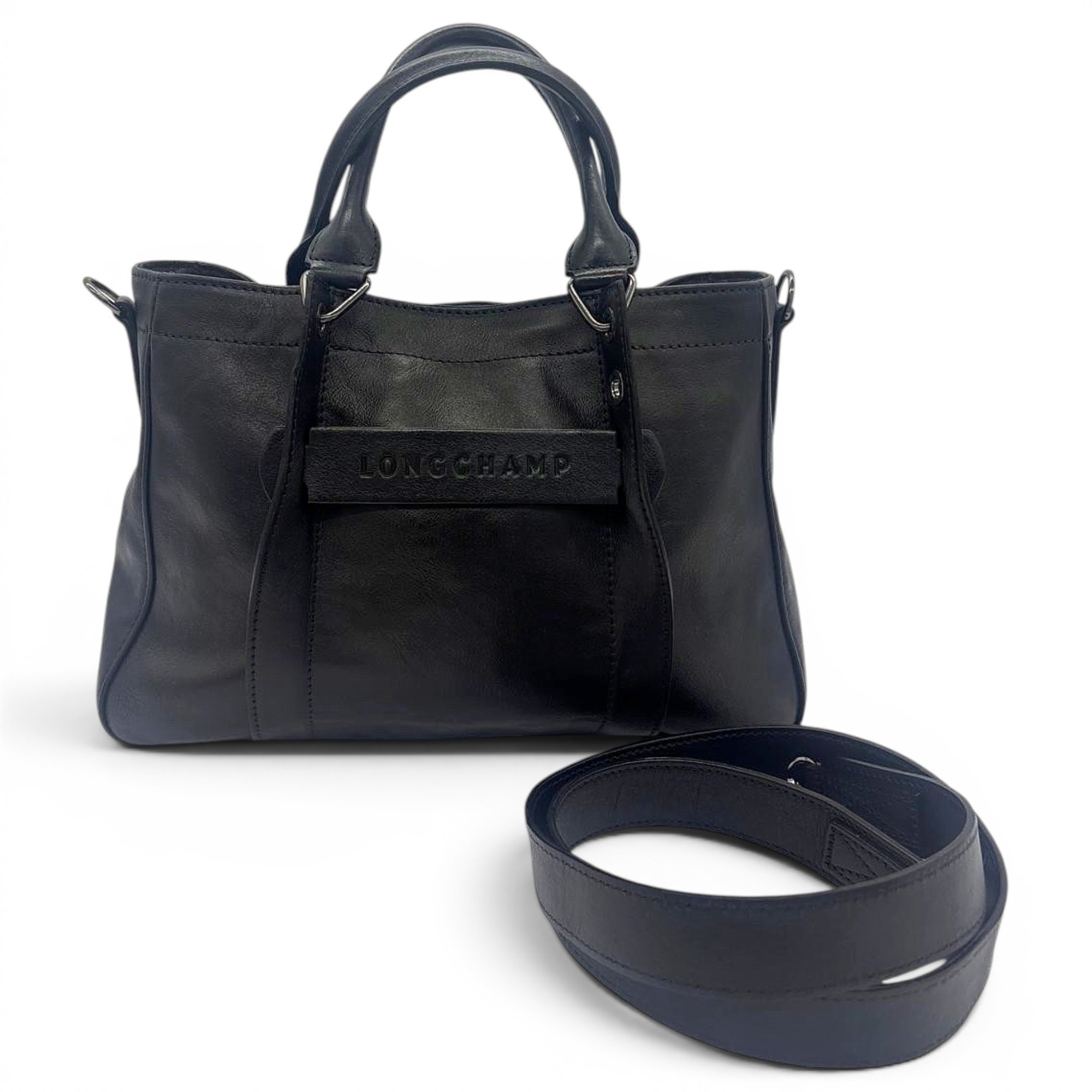 3D leather handbag