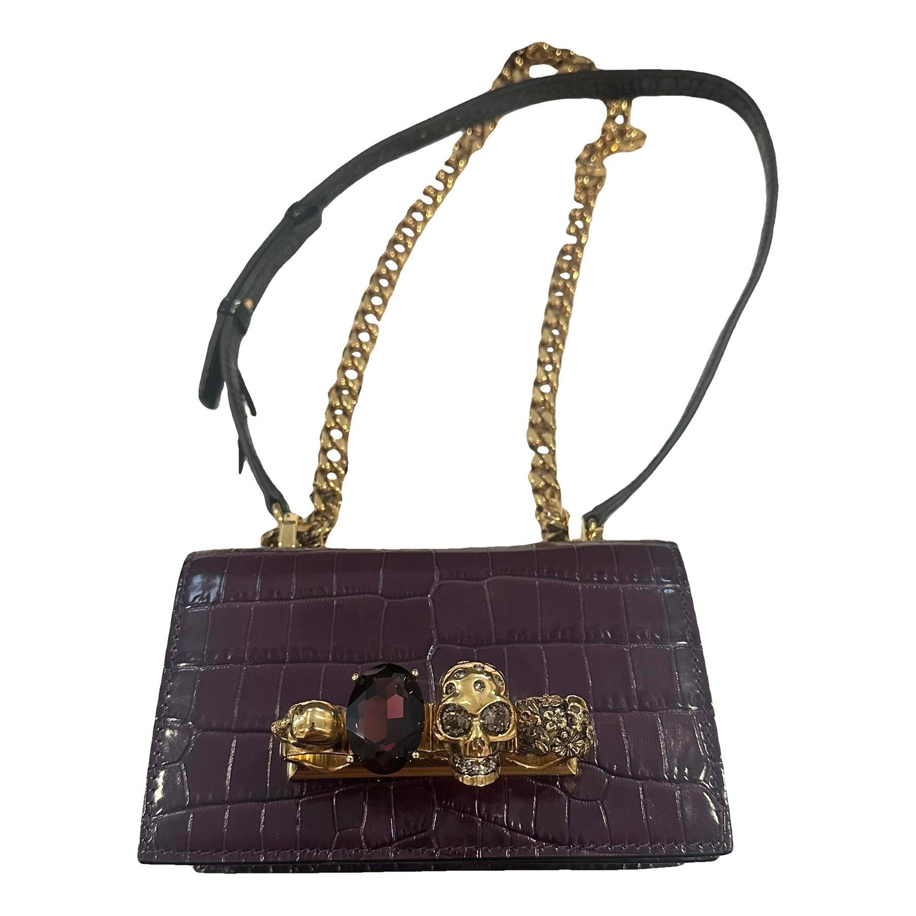 Alexander McQueen Skull leather crossbody bag