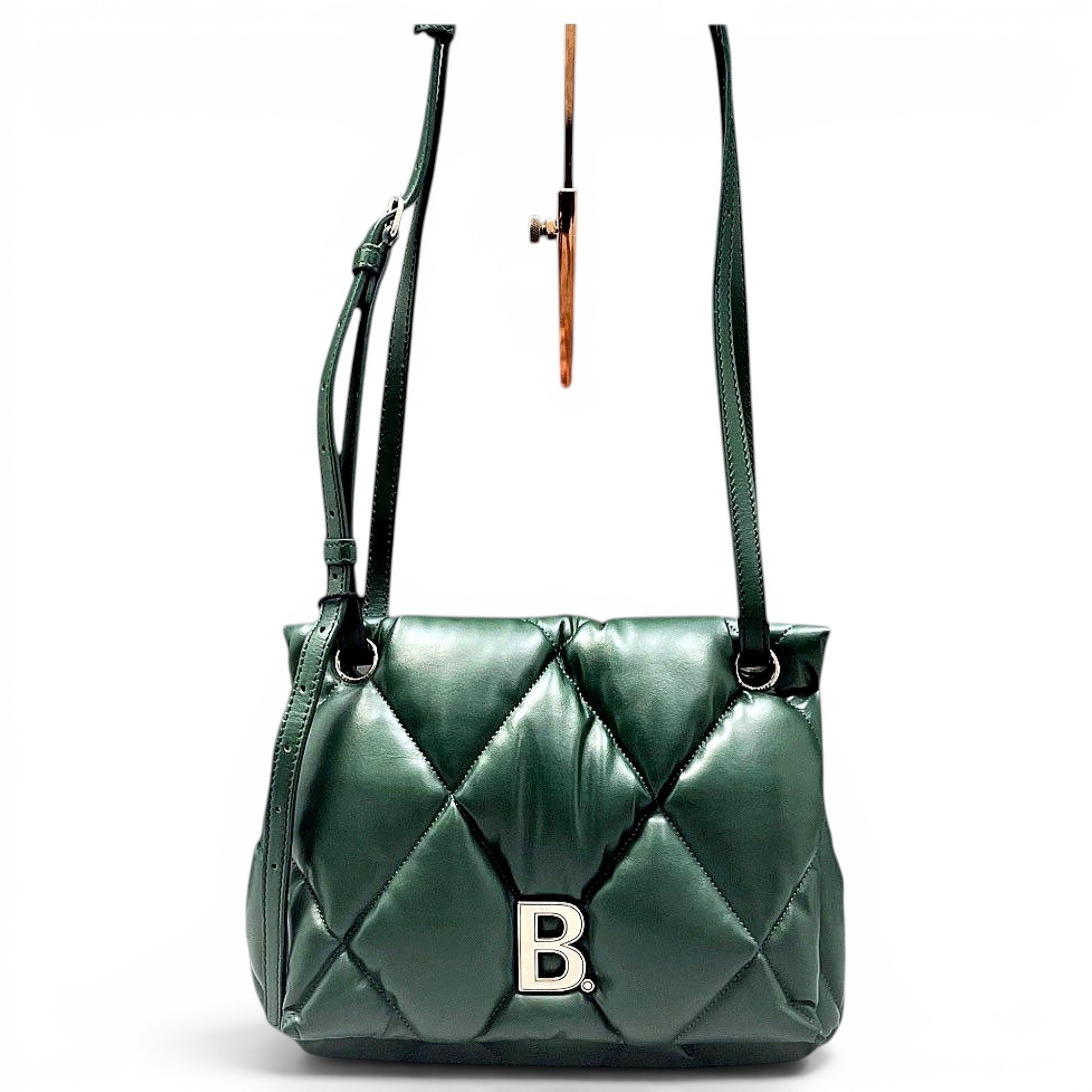 Balenciaga Touch Puffy leather crossbody bag