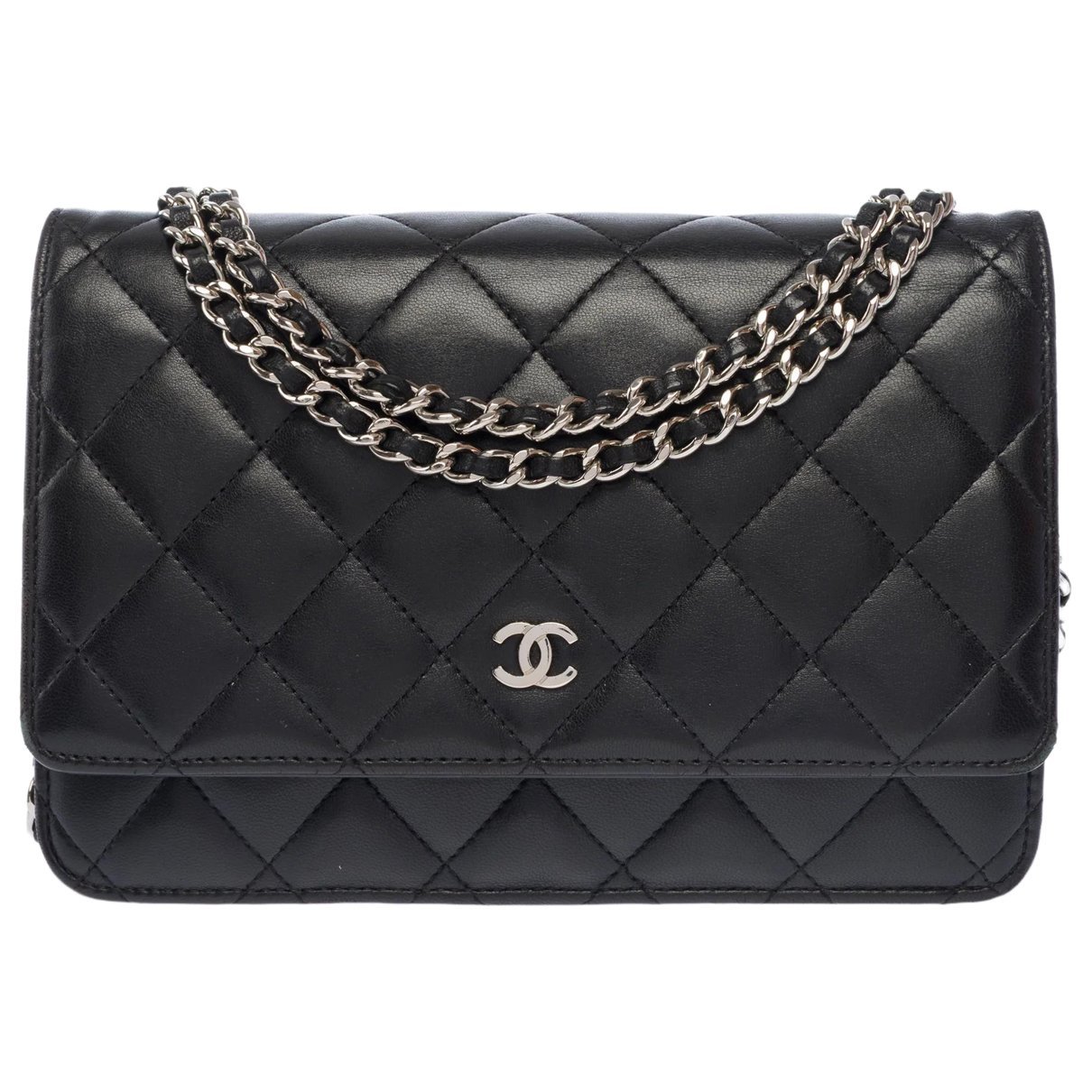 Wallet On Chain leather handbag