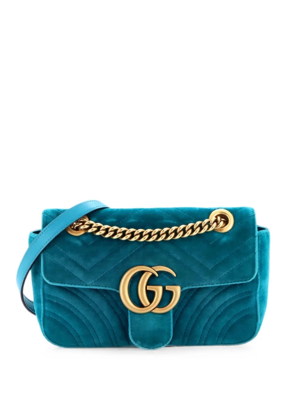 GG Marmont Flap Bag Matelasse Velvet Small shoulder bag
