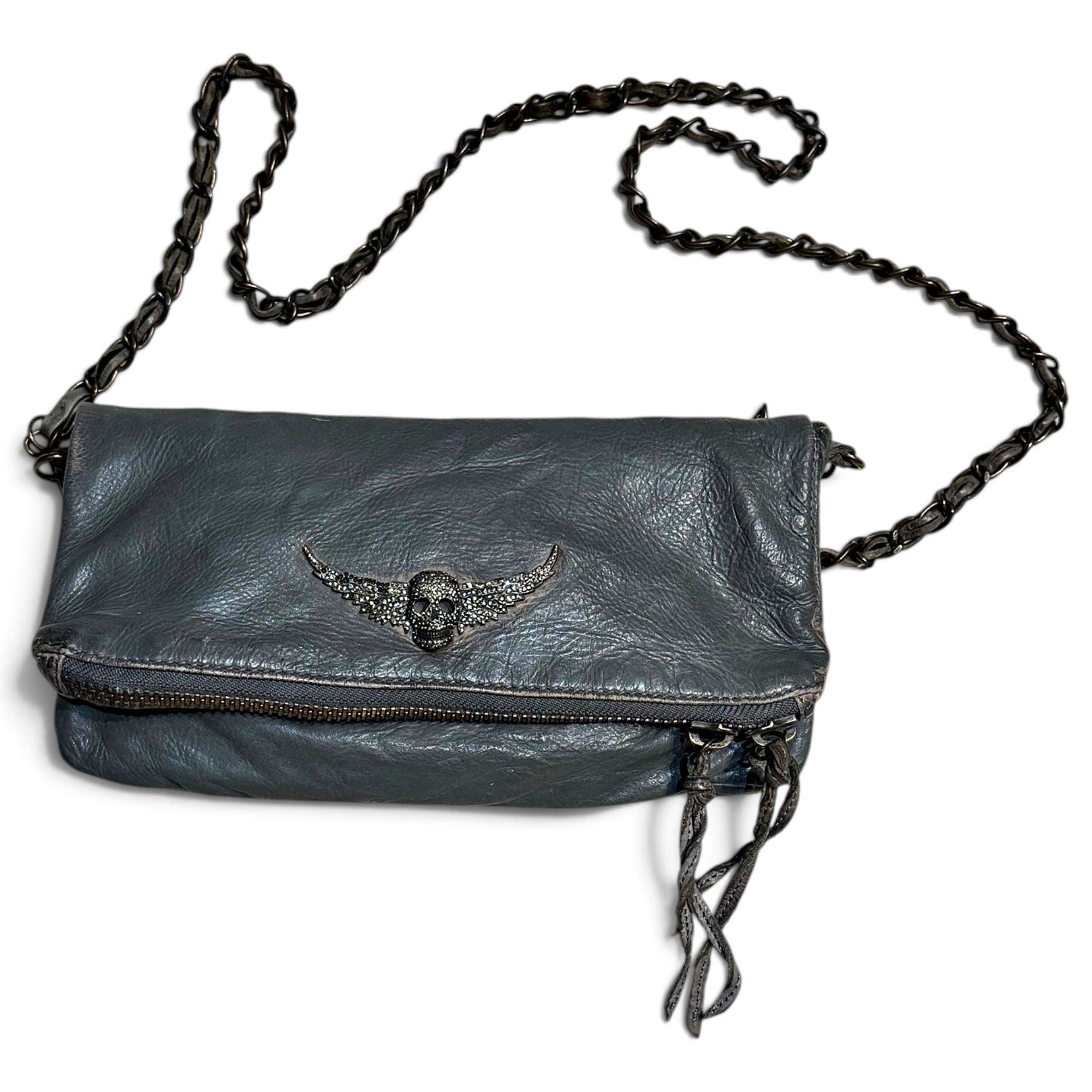 Rock leather crossbody bag
