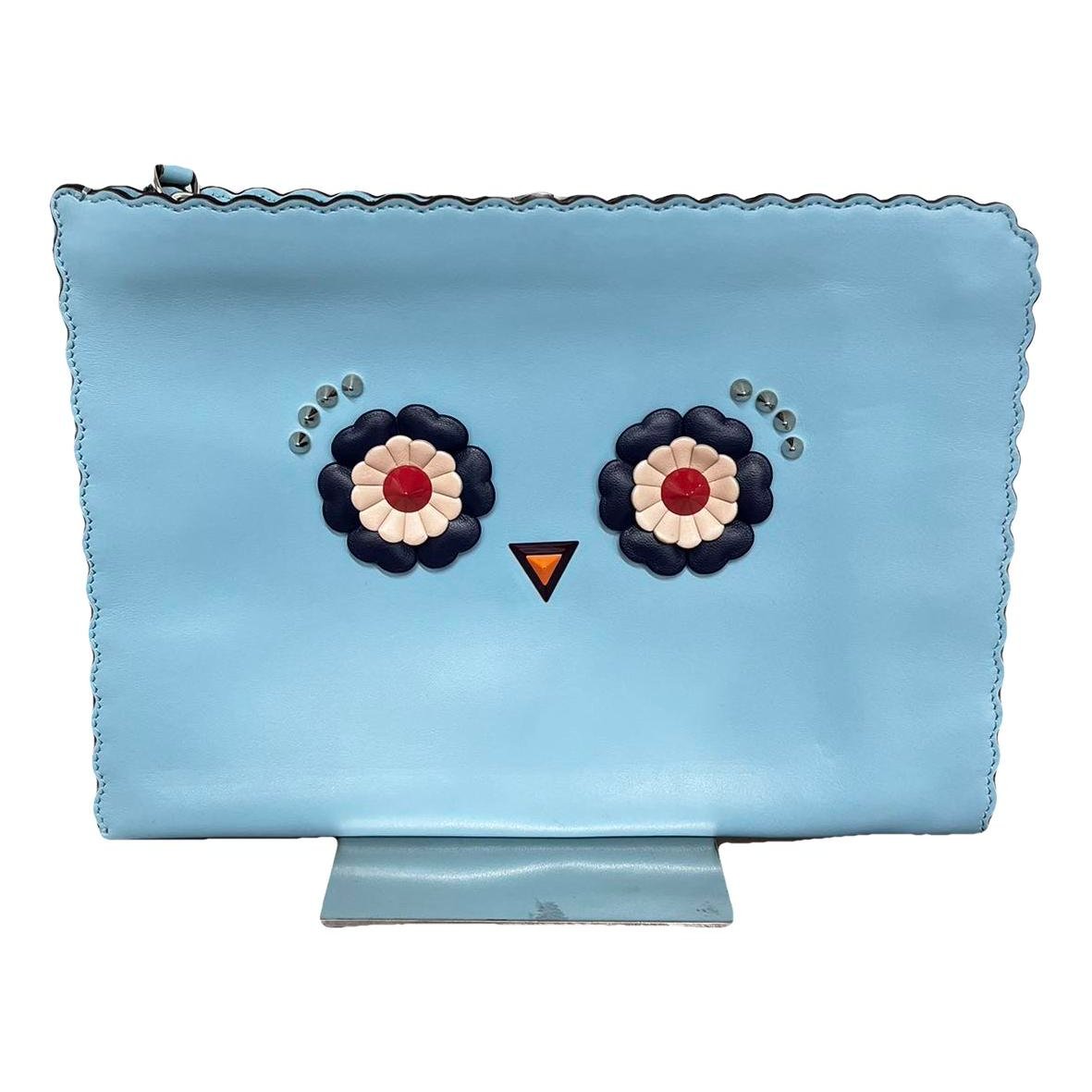 Leather clutch bag