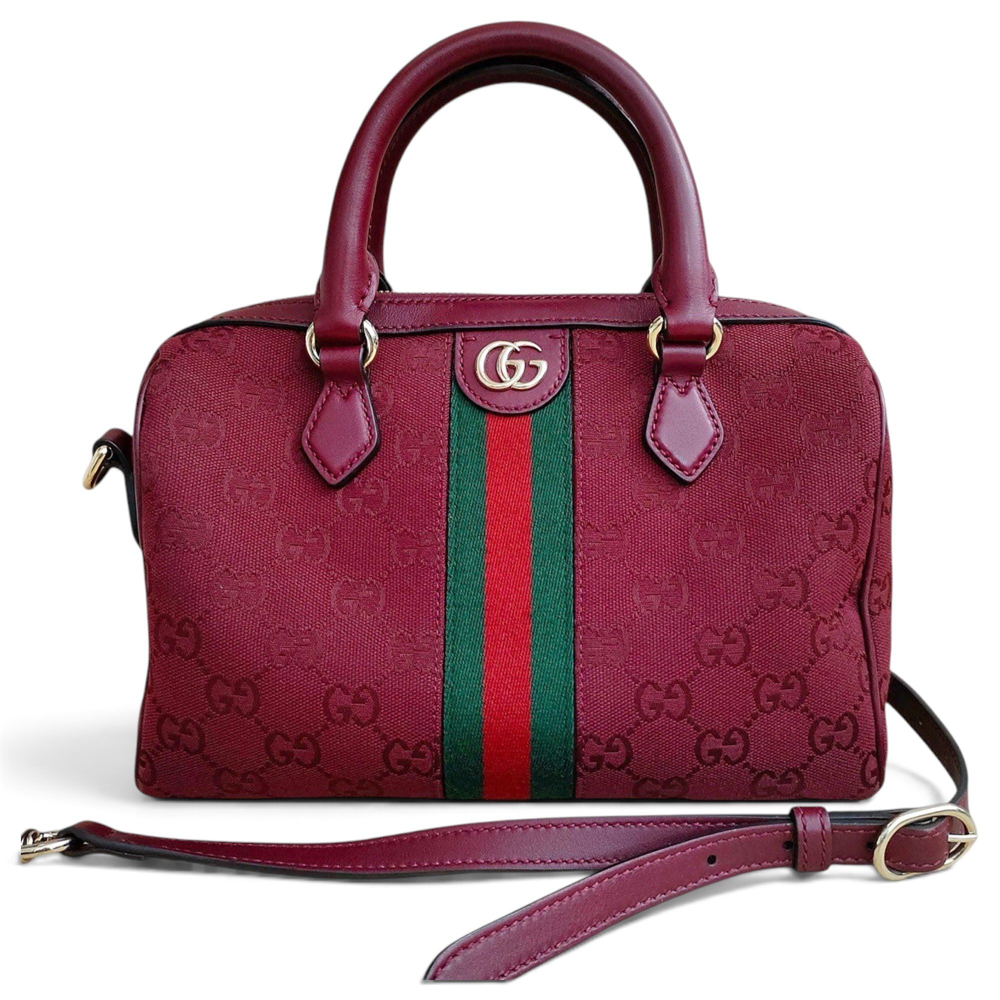 Ophidia Boston leather handbag