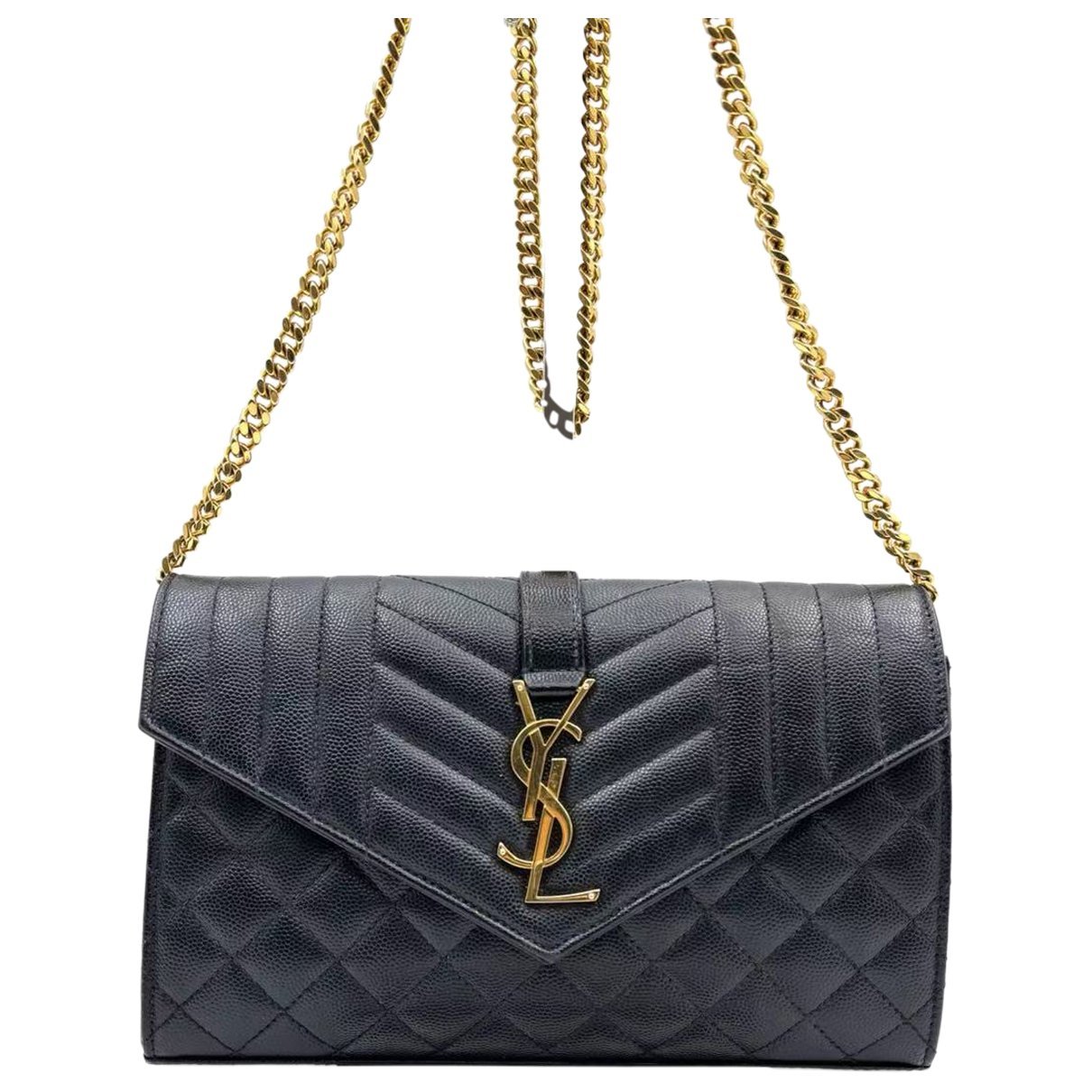 Envelope leather handbag