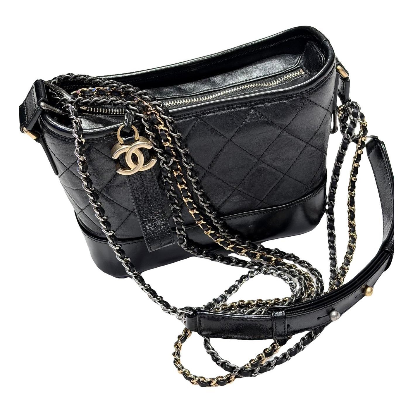 Leather clutch bag