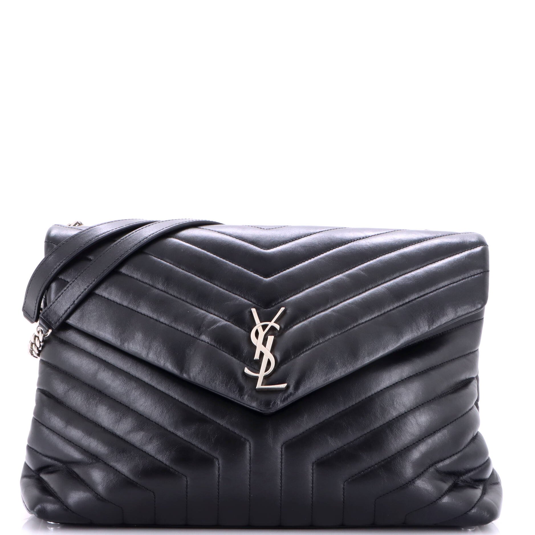 Loulou Shoulder Bag Matelasse Chevron Leather Large