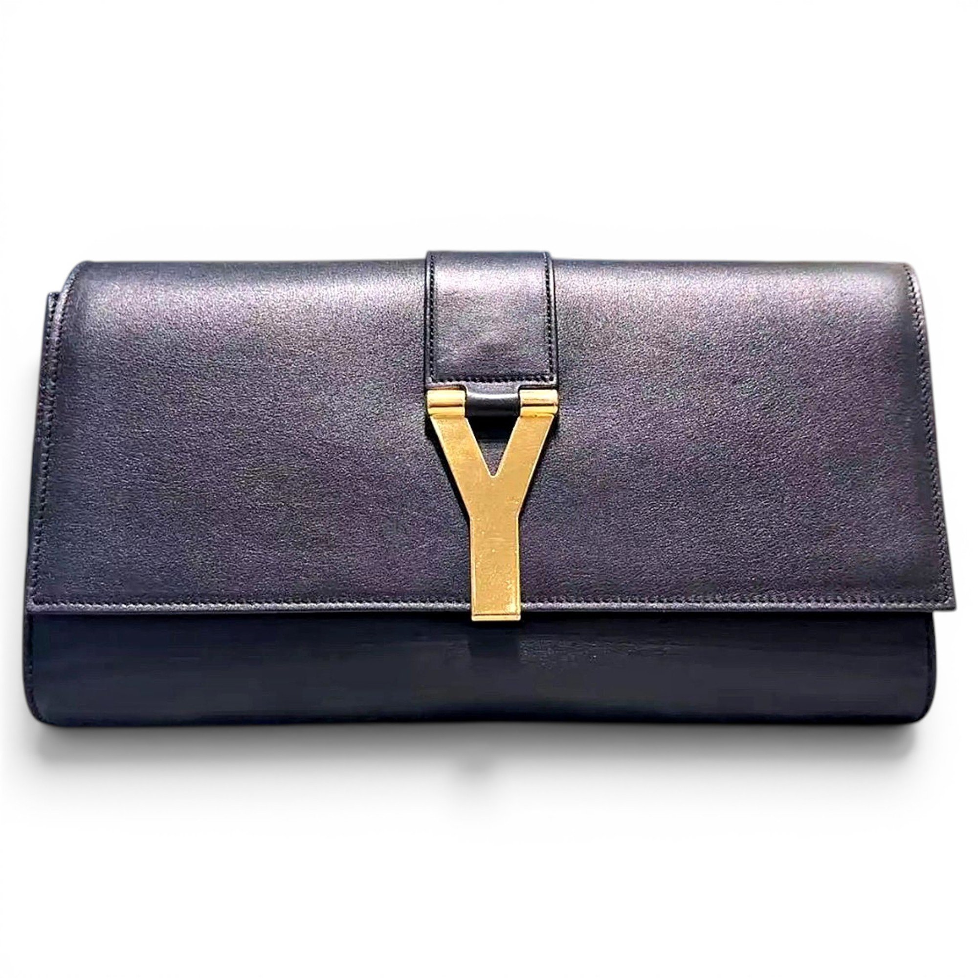 Leather clutch bag
