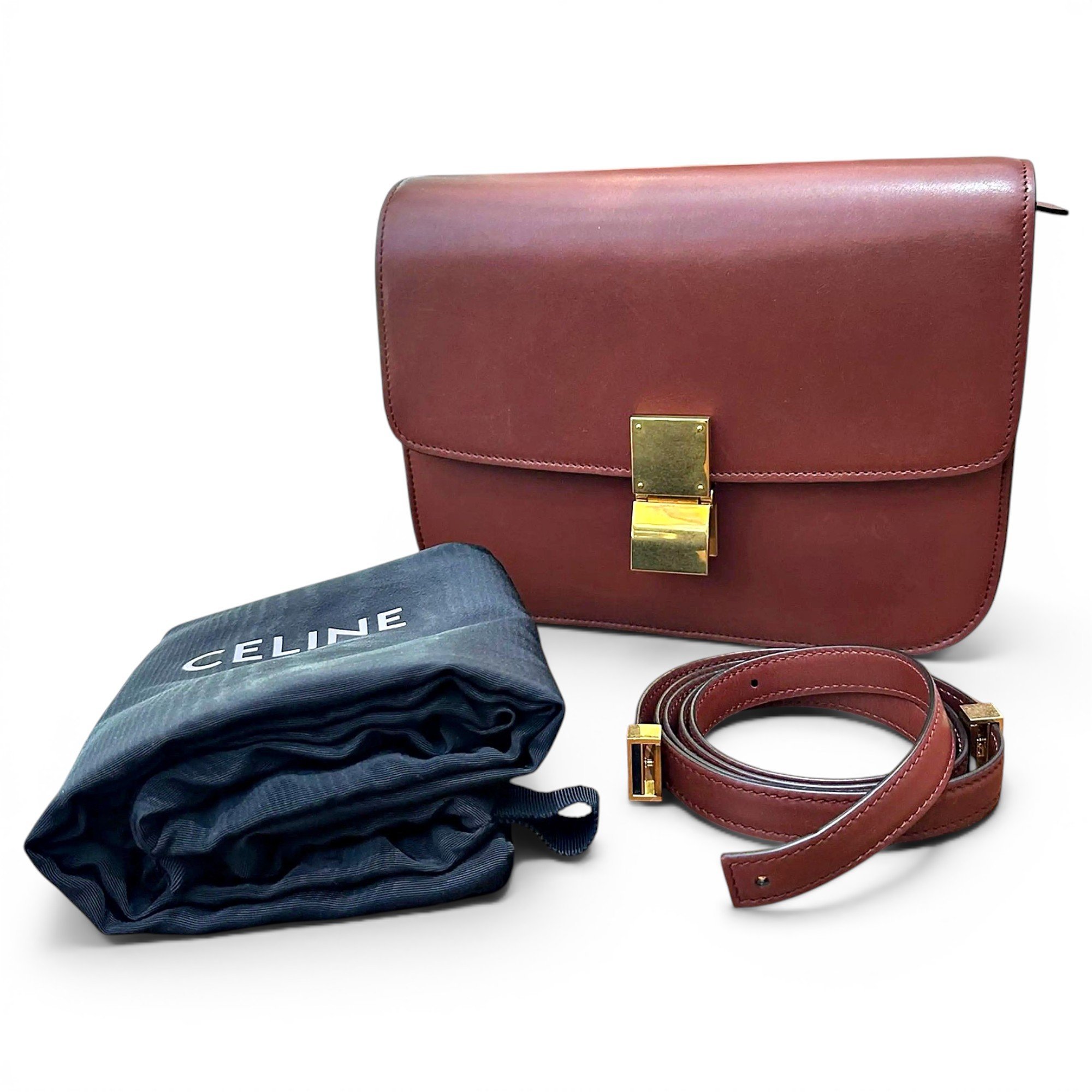 Classic leather crossbody bag