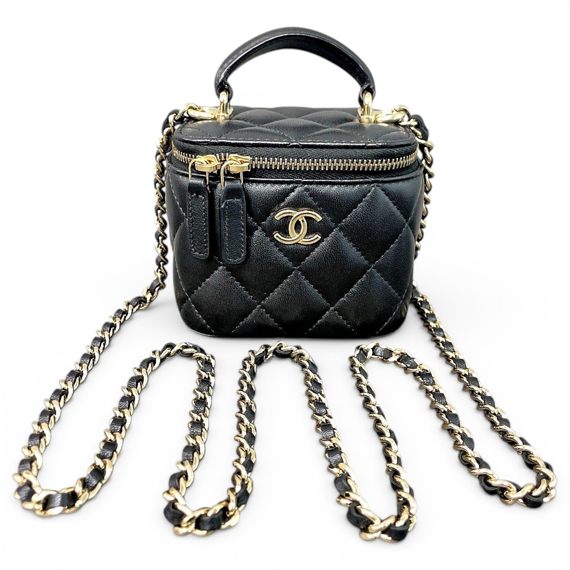 Trendy CC Vanity leather handbag