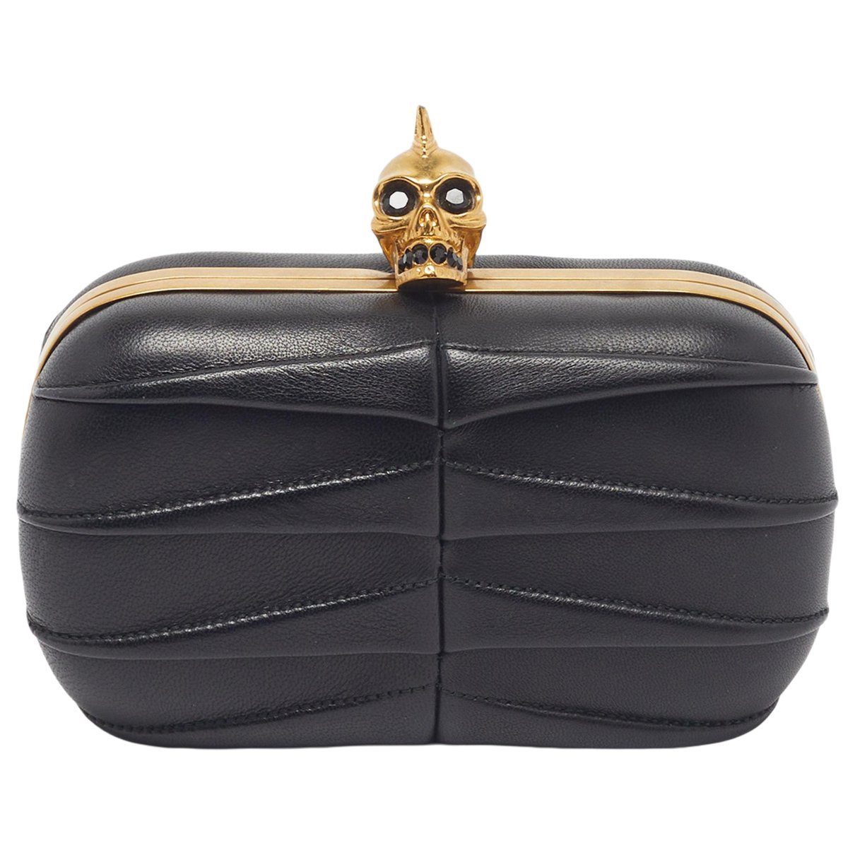 Leather clutch bag