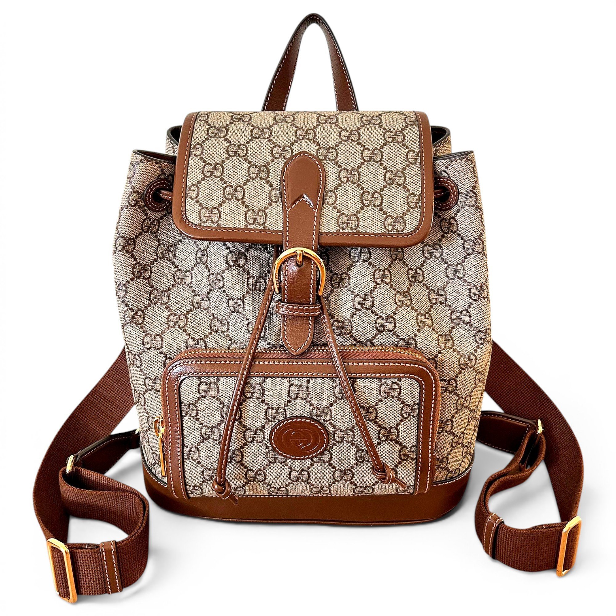 Leather backpack