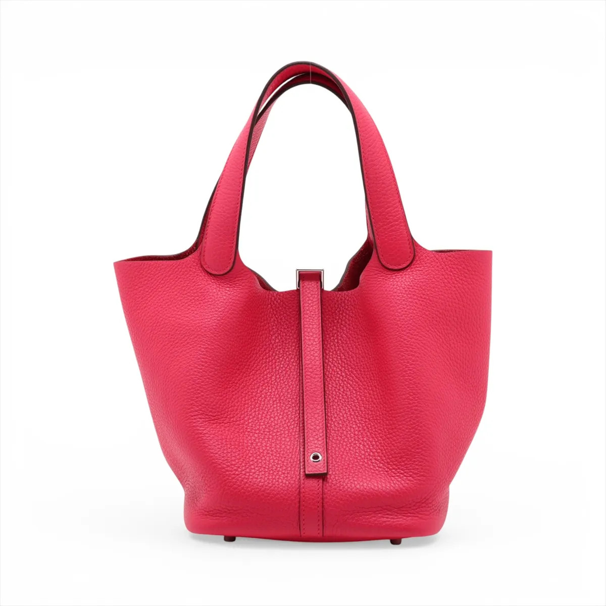 Hermès Picotin Lock 22 MM Taurillon Clemence Rose extreme Silver Metal Fittings