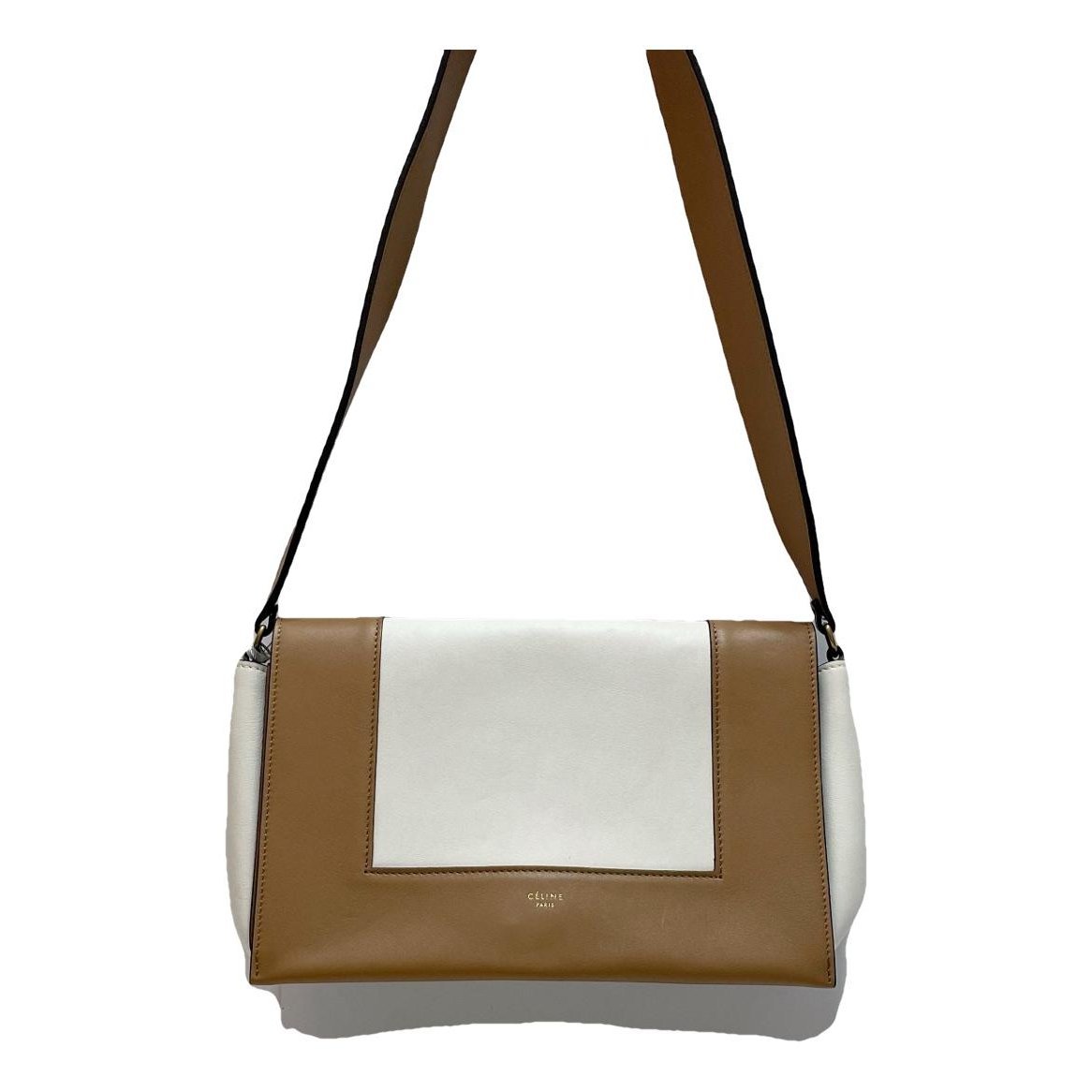 Frame leather handbag