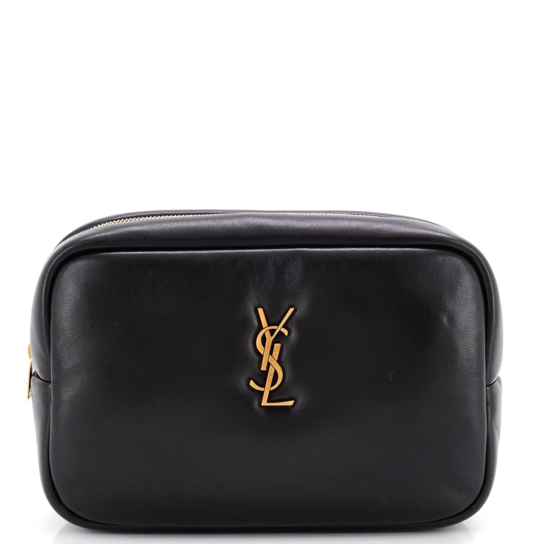 Leather clutch bag