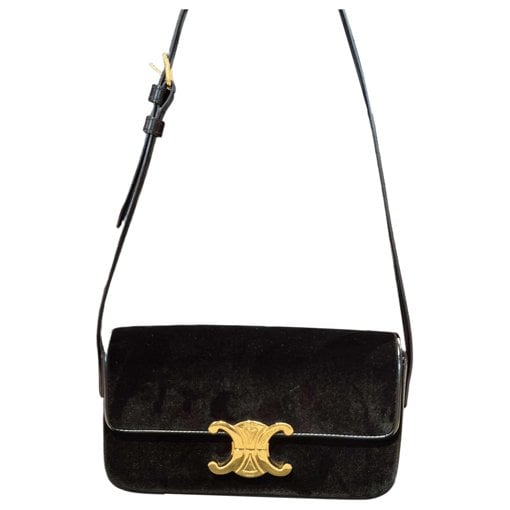 Triomphe velvet crossbody bag