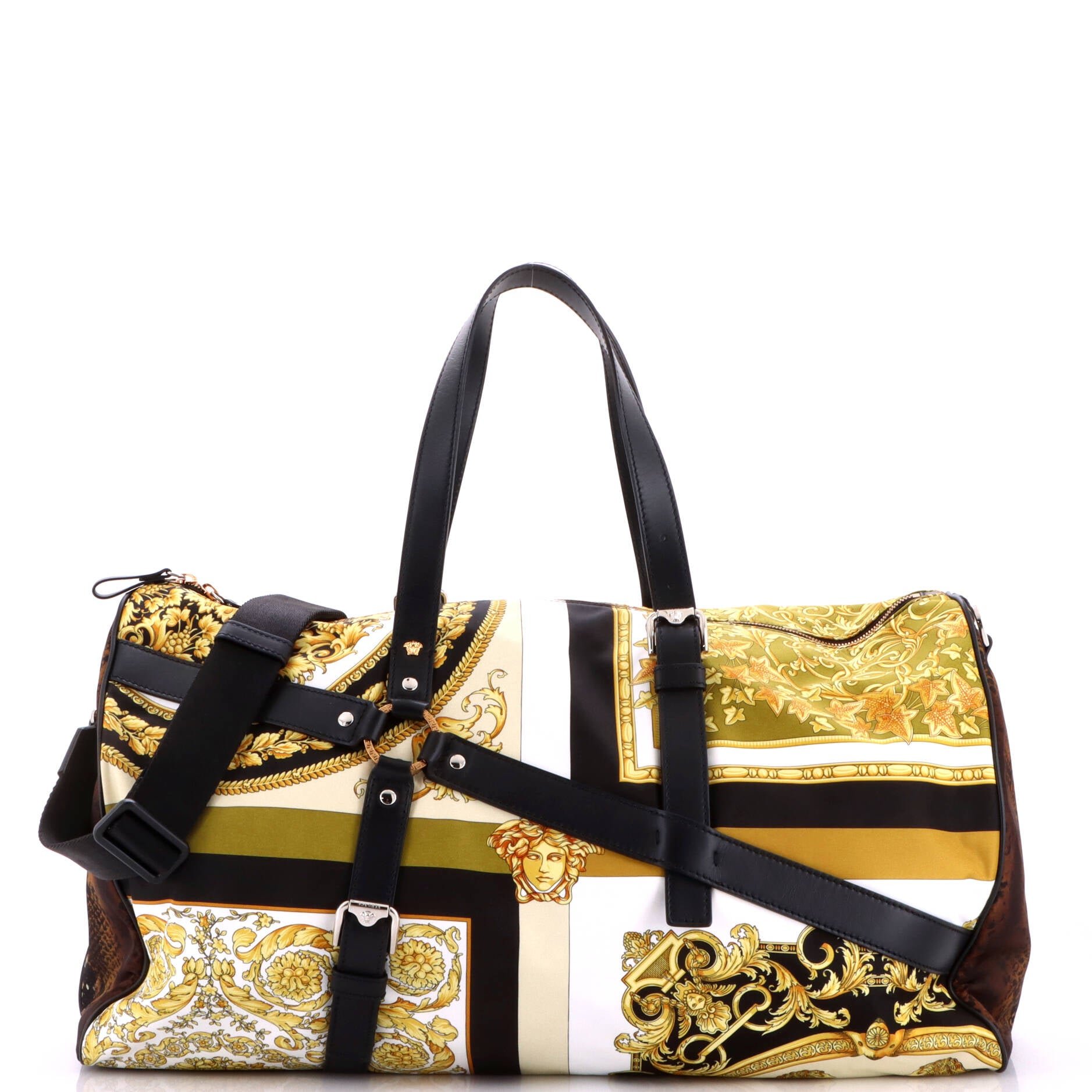 Bondage Duffle Bag Barocco Print Nylon Large