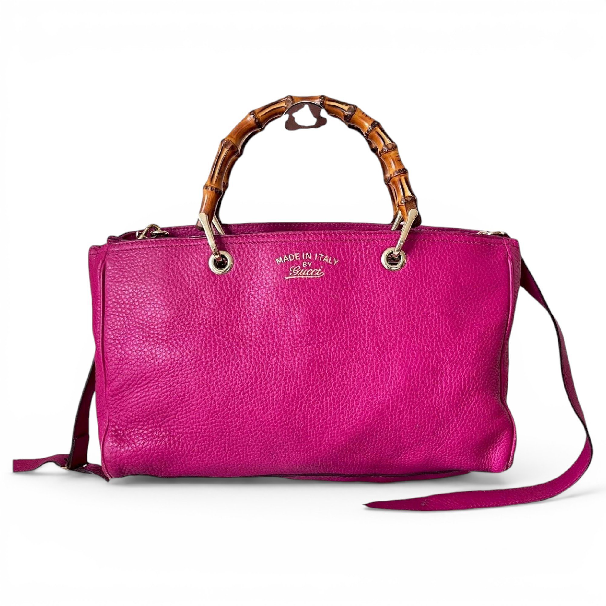 Bamboo Shopper leather handbag