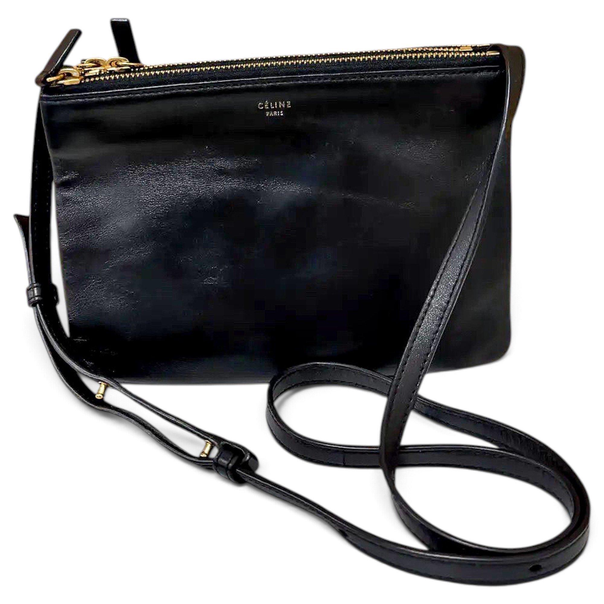 Trio leather crossbody bag