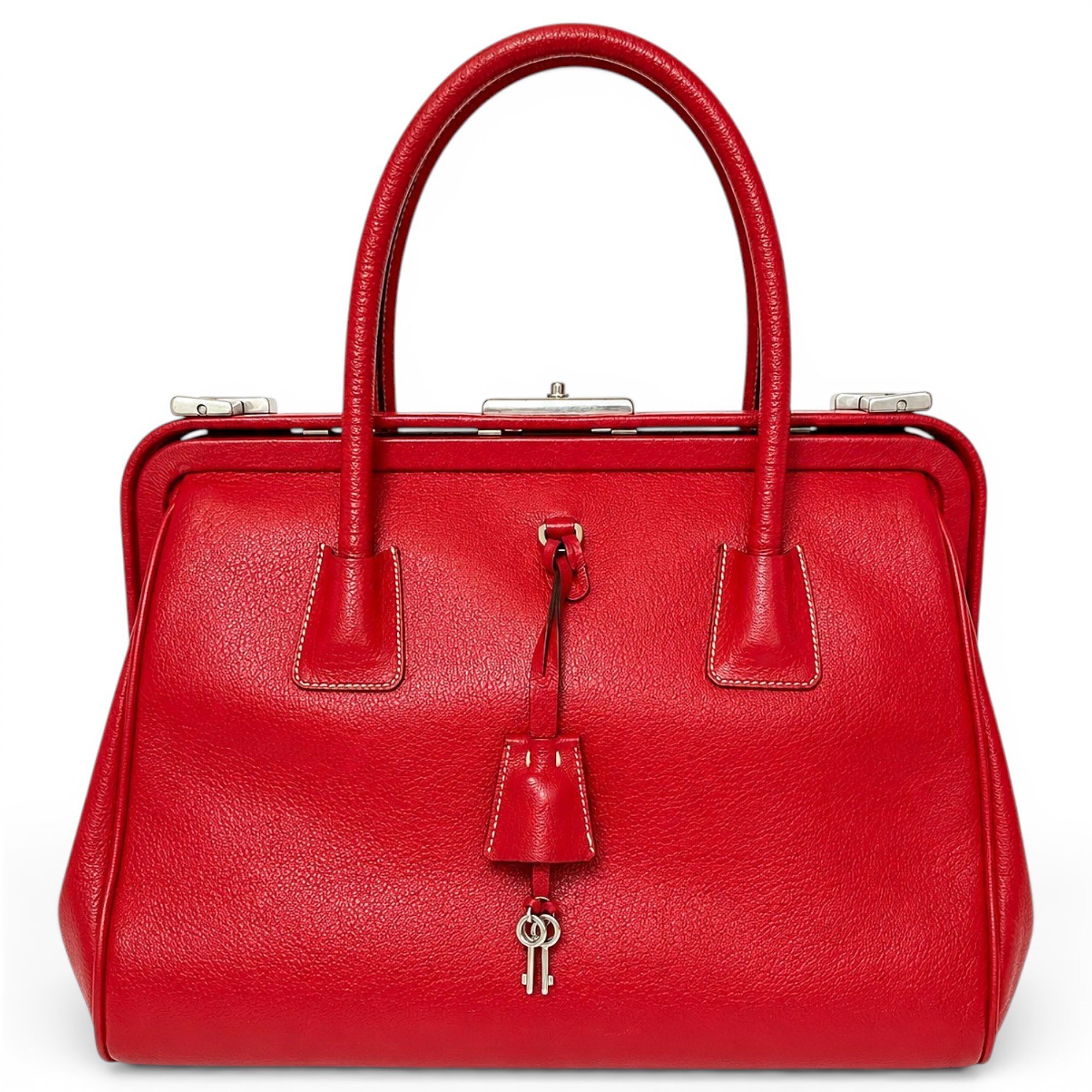 Leather bowling bag