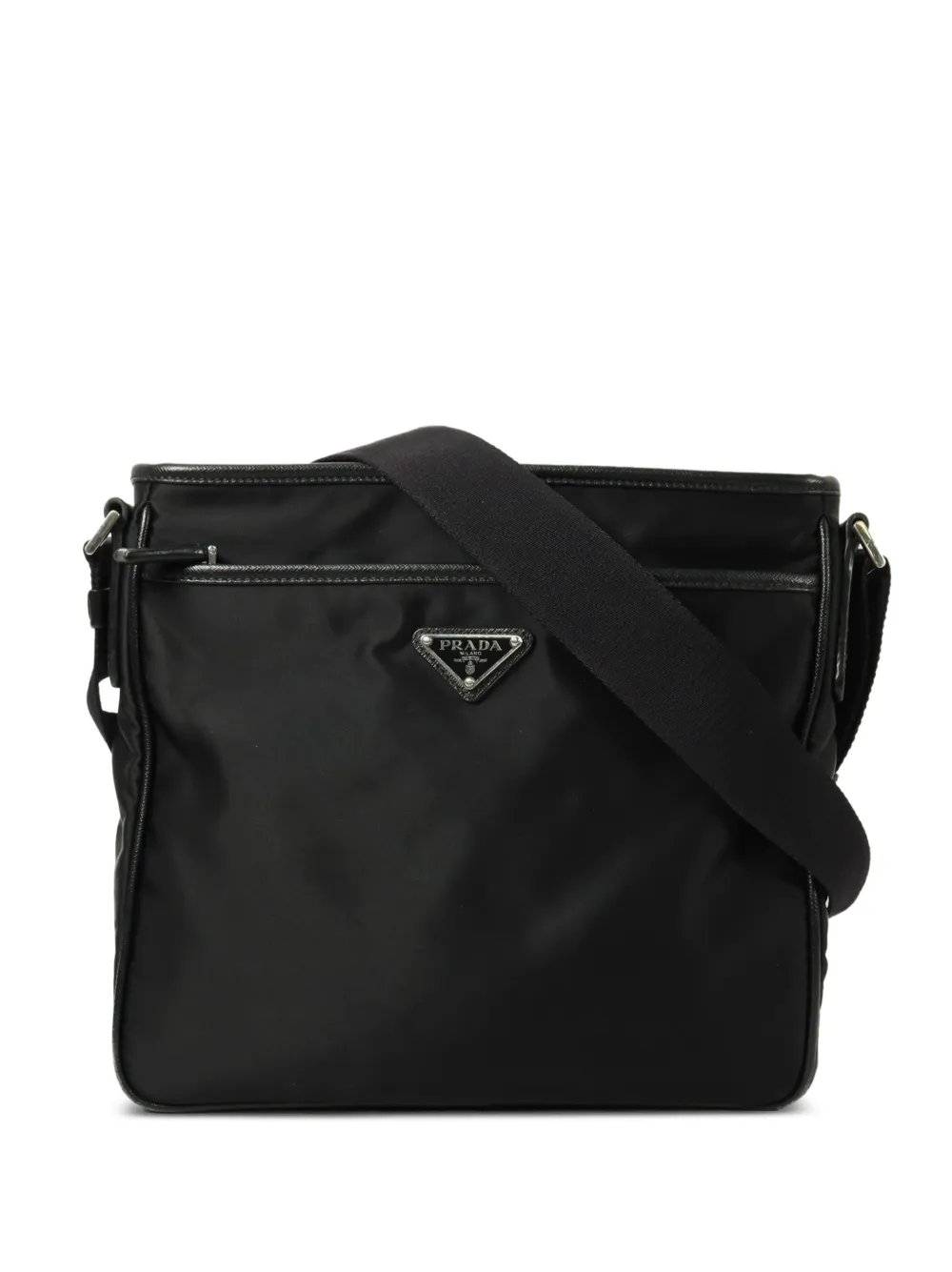 Prada logo-plaque shoulder bag
