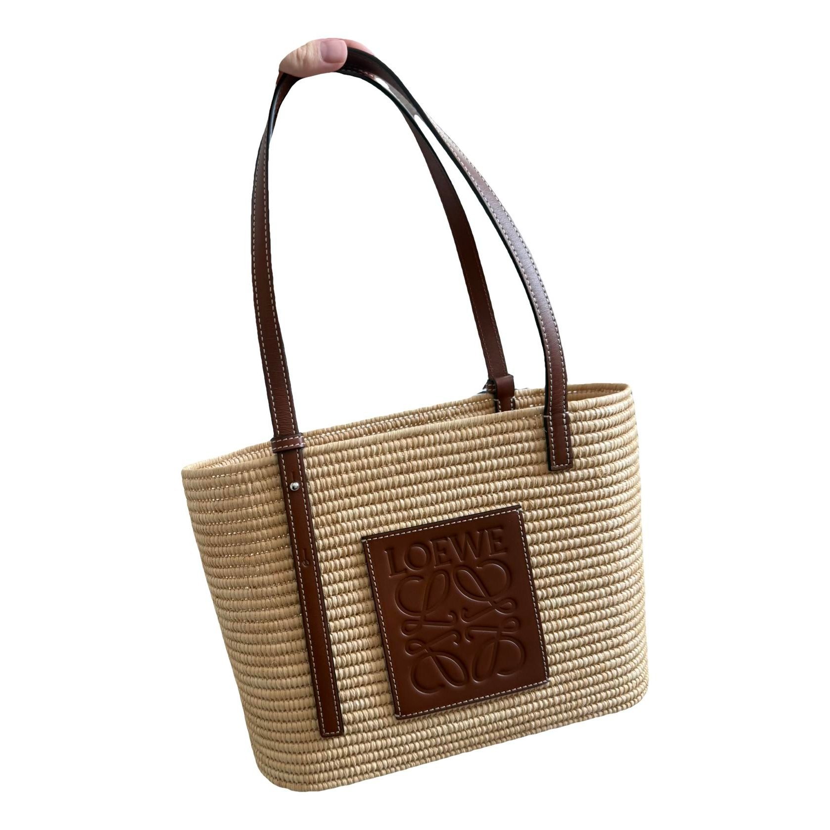 Square Basket leather handbag
