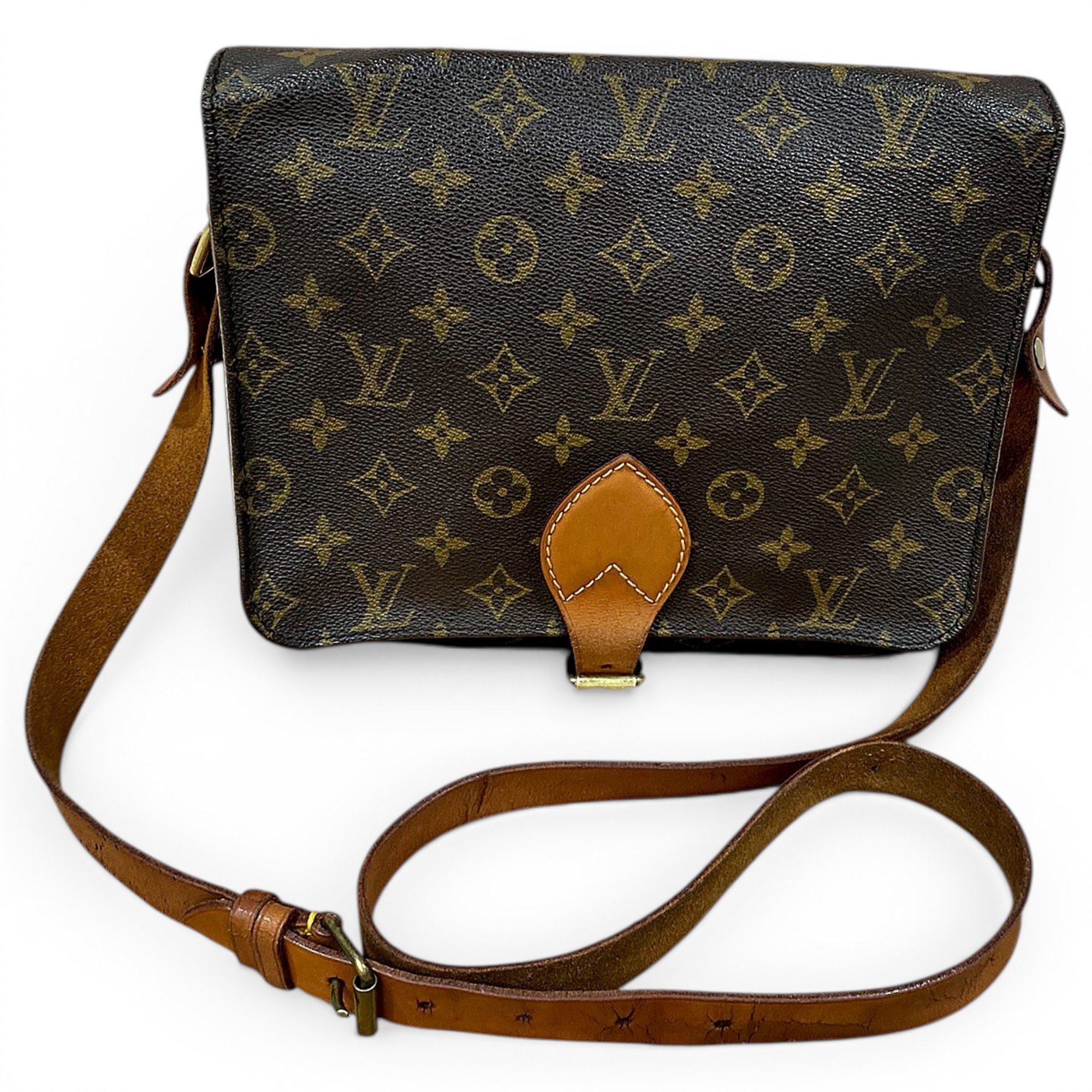 Cartouchière leather crossbody bag