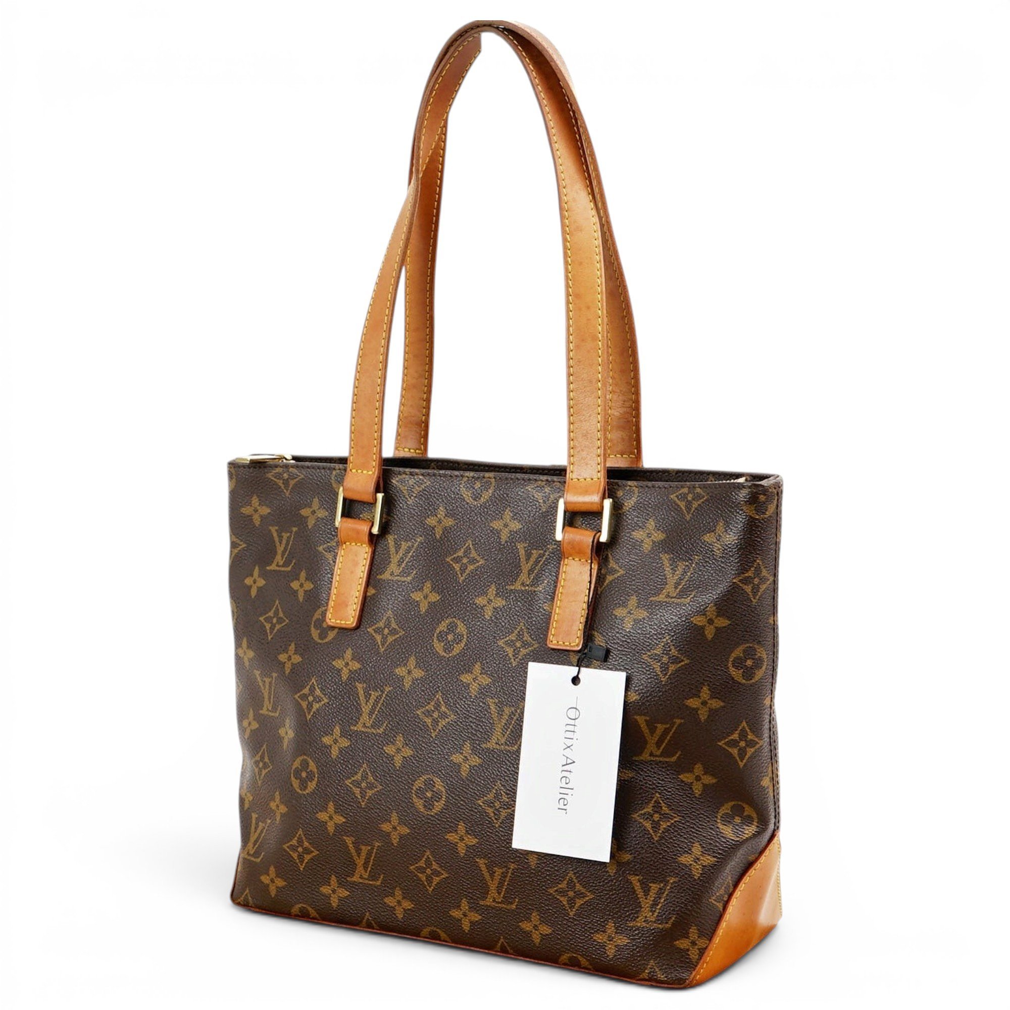 Piano leather tote