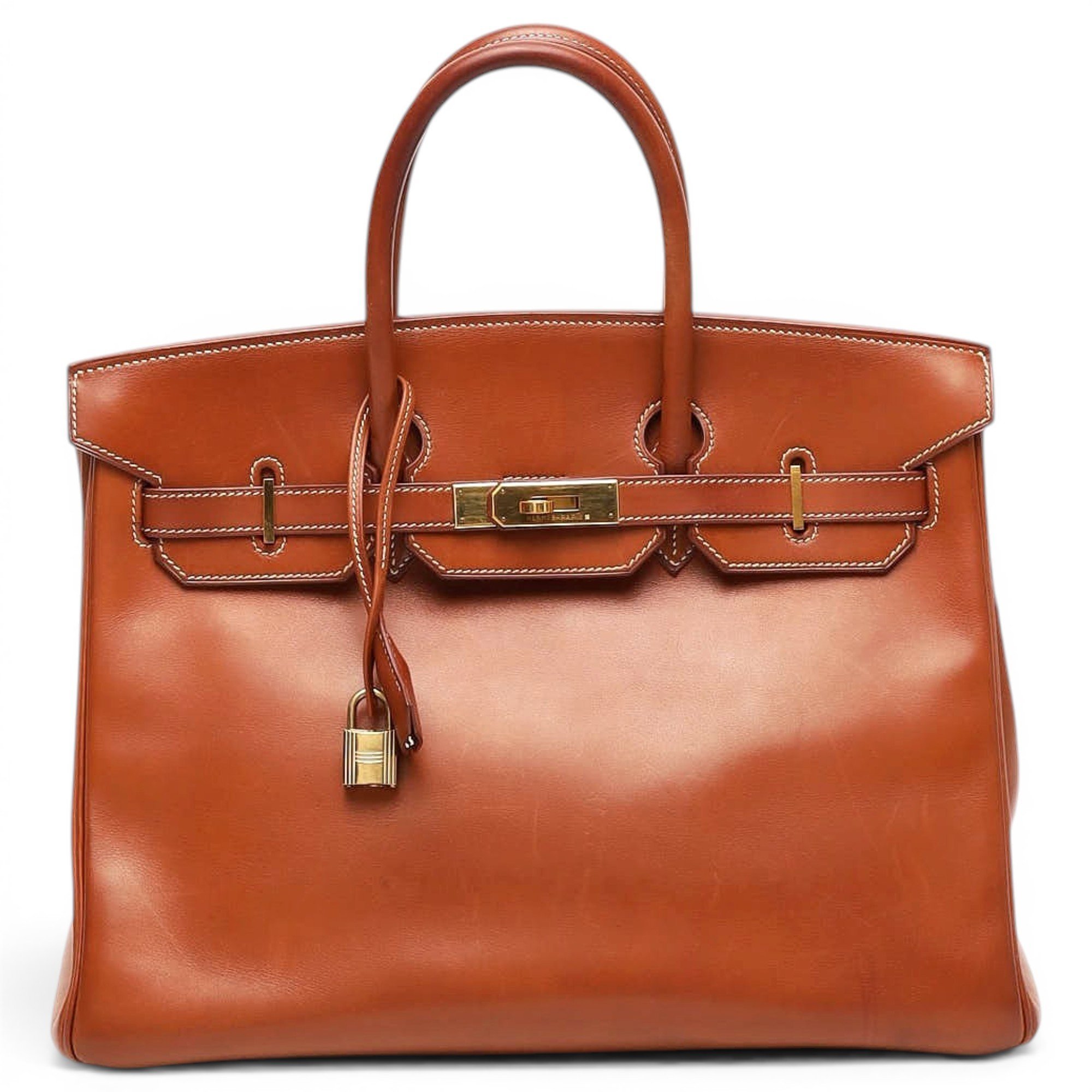 Hermes Birkin 35 Handbag Barenia Leather