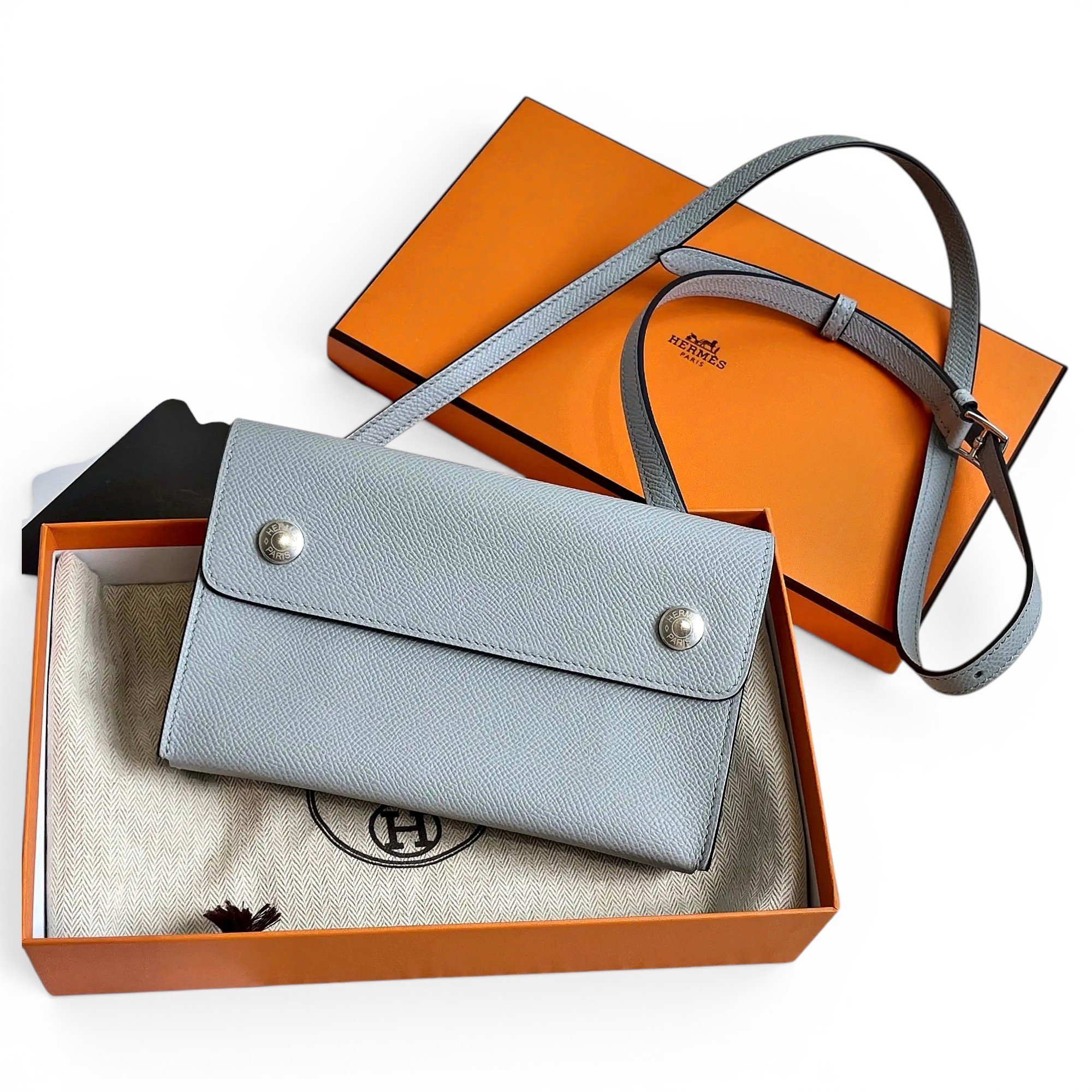 Hermesnap leather handbag