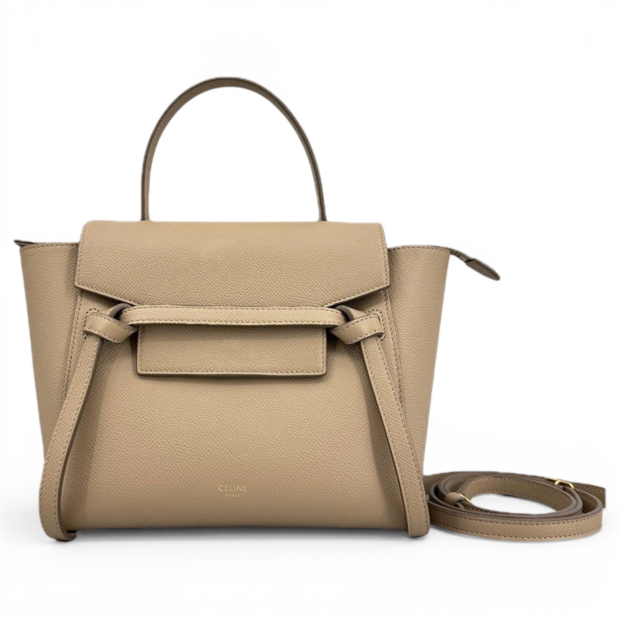 Belt leather handbag