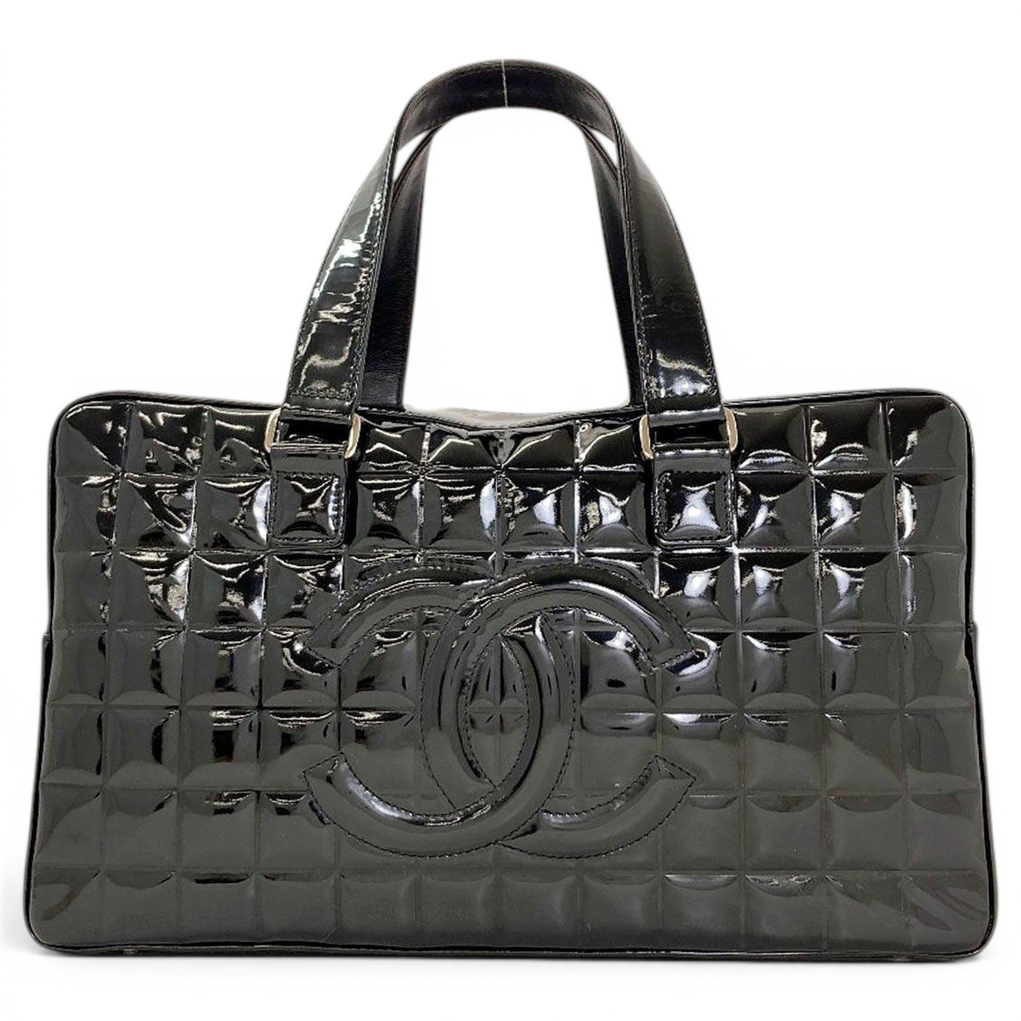Patent leather tote